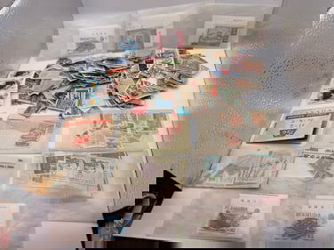 Worldwide Stamp Lot with Bermuda Mint Sets & Canada Booklet