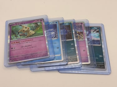 Lot of 5 Japanese Pokémon Holographic Cards