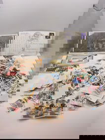 Mixed U.S./German Stamp Lot with WWII Meilerhütte Postcards