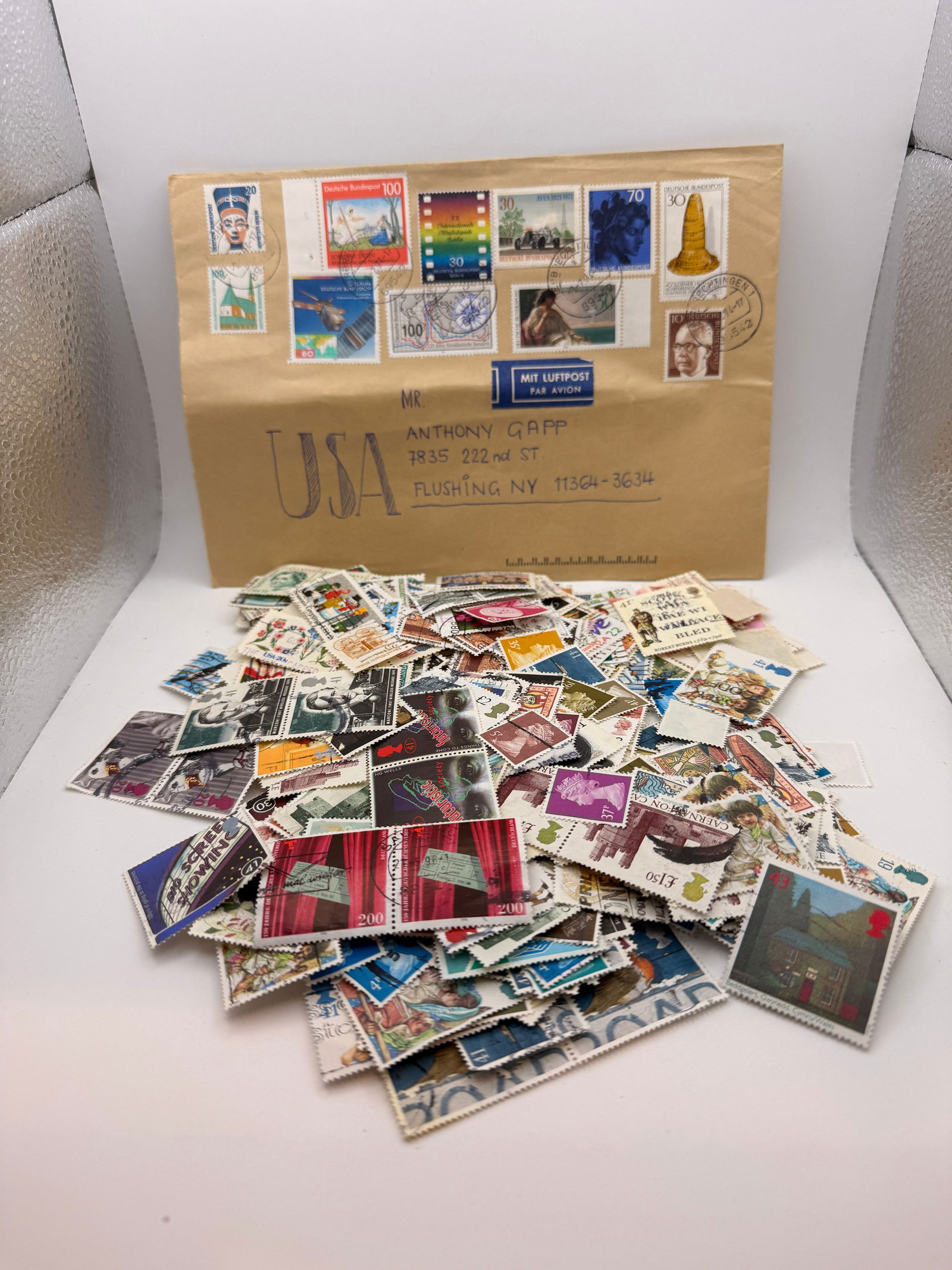 Mixed World Stamp Lot with German Airmail Cover (1 of 3)
