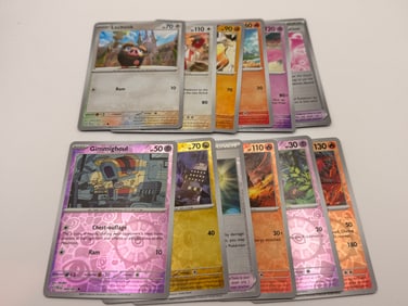 Lot of 12 Modern Pokémon Reverse Holo & Holo Cards