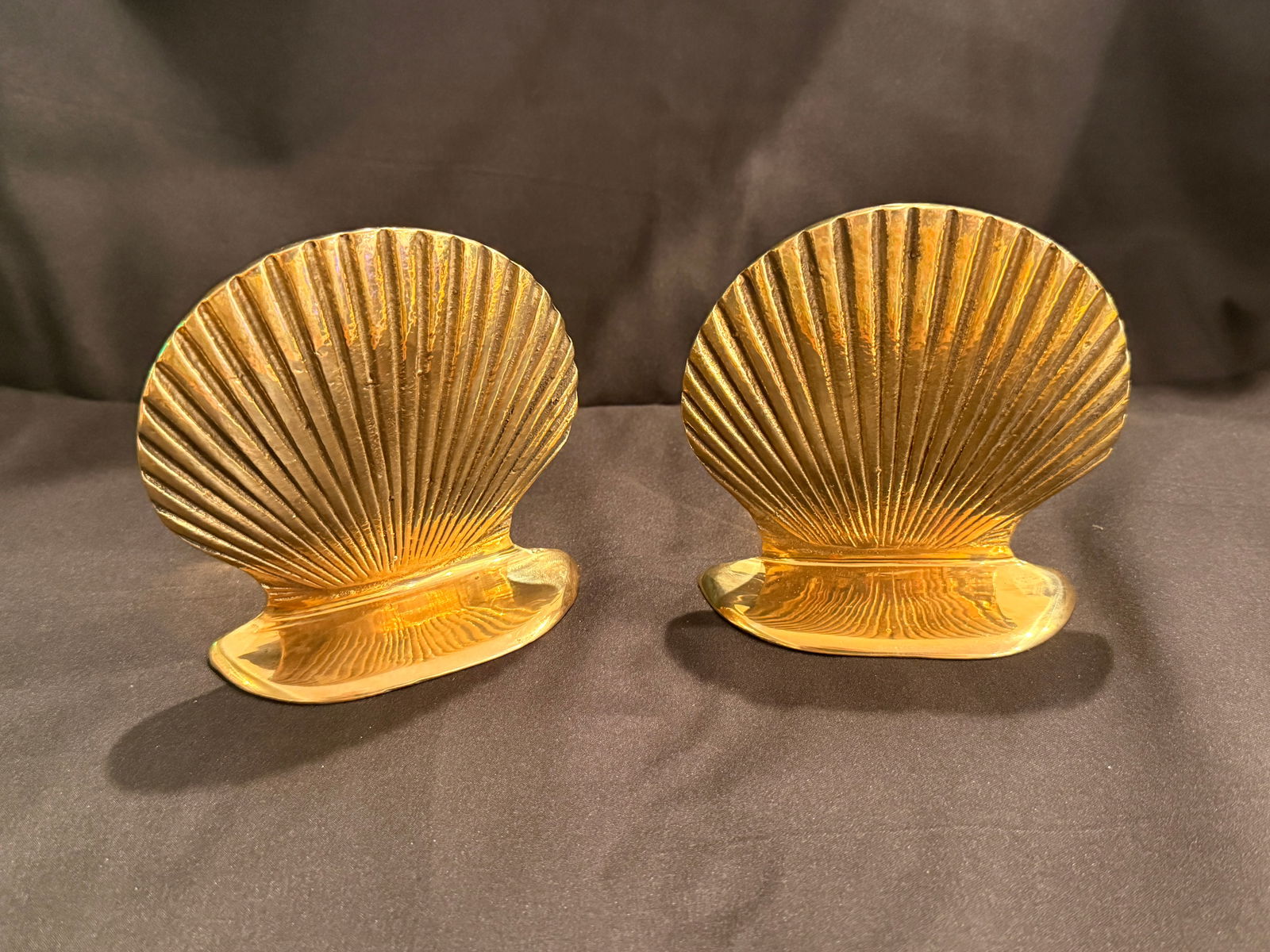 Vintage Gold Tone Shell Form Decorative Pair (1 of 3)
