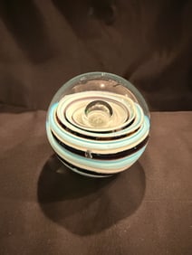 Maine Studio Art Glass Spiral Paperweight, 2011
