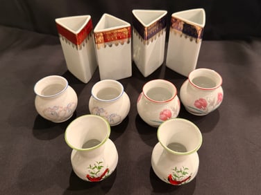 Leart Brazil Porcelain Bud Vase Group