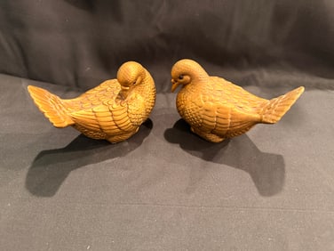Pair of Vtg Decorative Bird Figurines