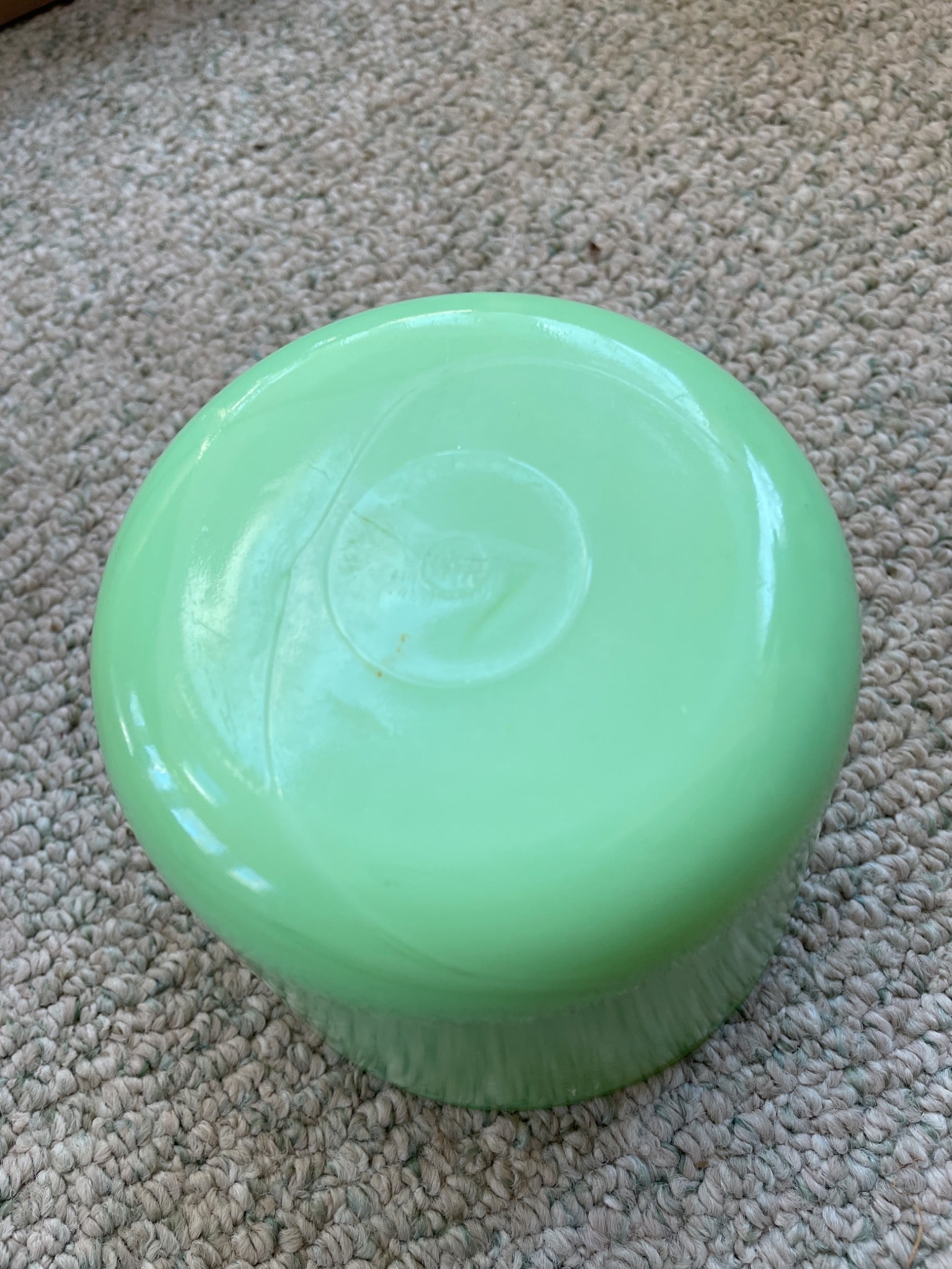 Jadeite Green Glass Cereal Canister With Lid - 6