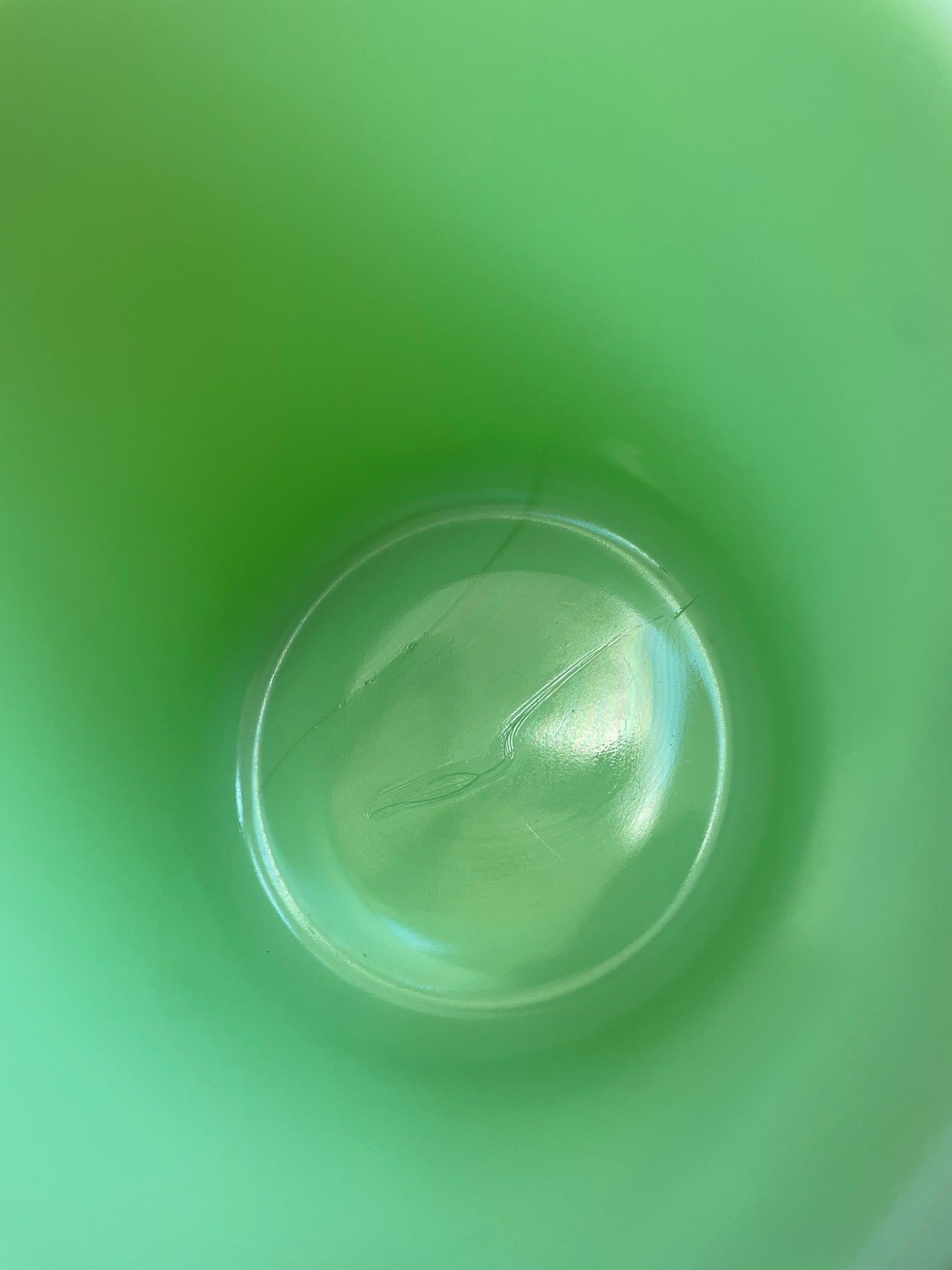 Jadeite Green Glass Cereal Canister With Lid - 7