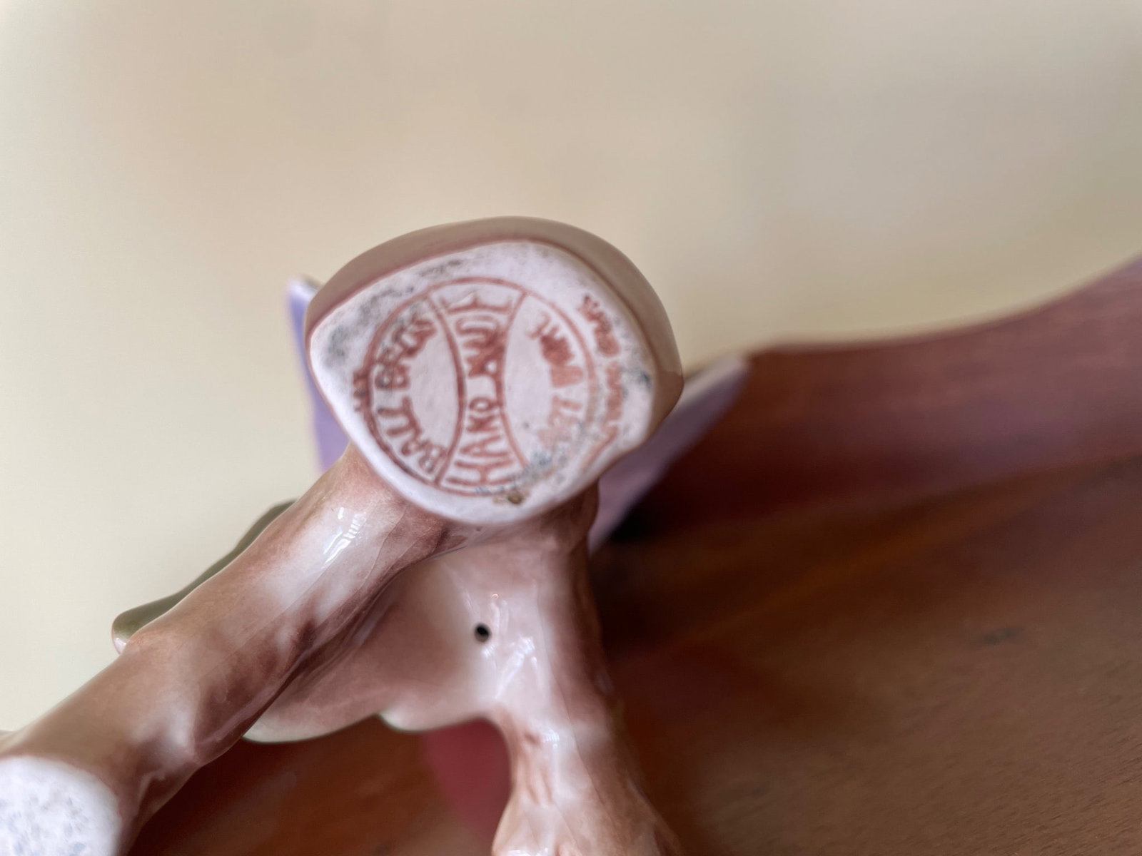 Porcelain Bird Figurine With Marked Base, Approximately 6 Inches in Height - 5