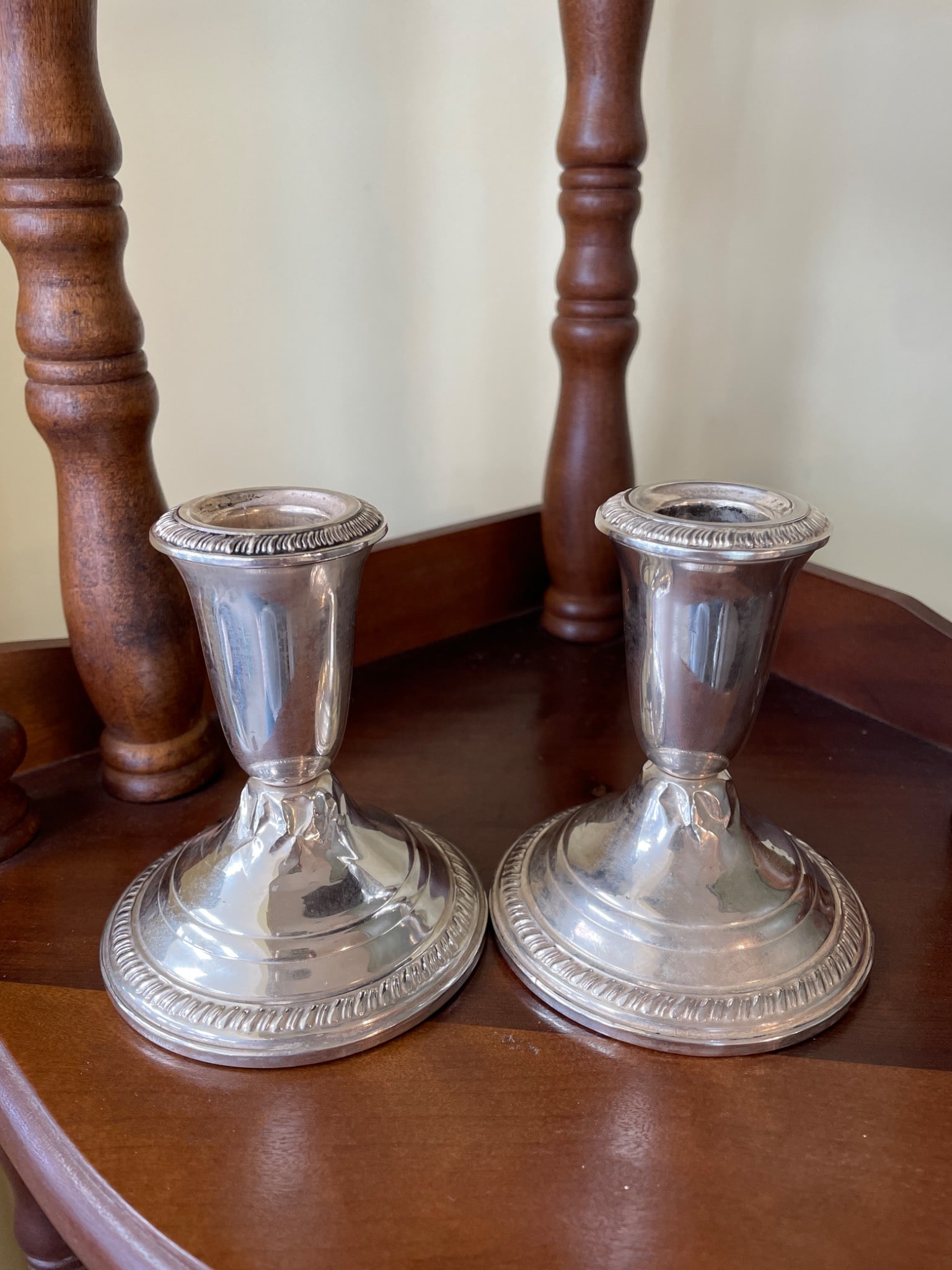 Towle Weighted Sterling Silver Candlesticks - 3