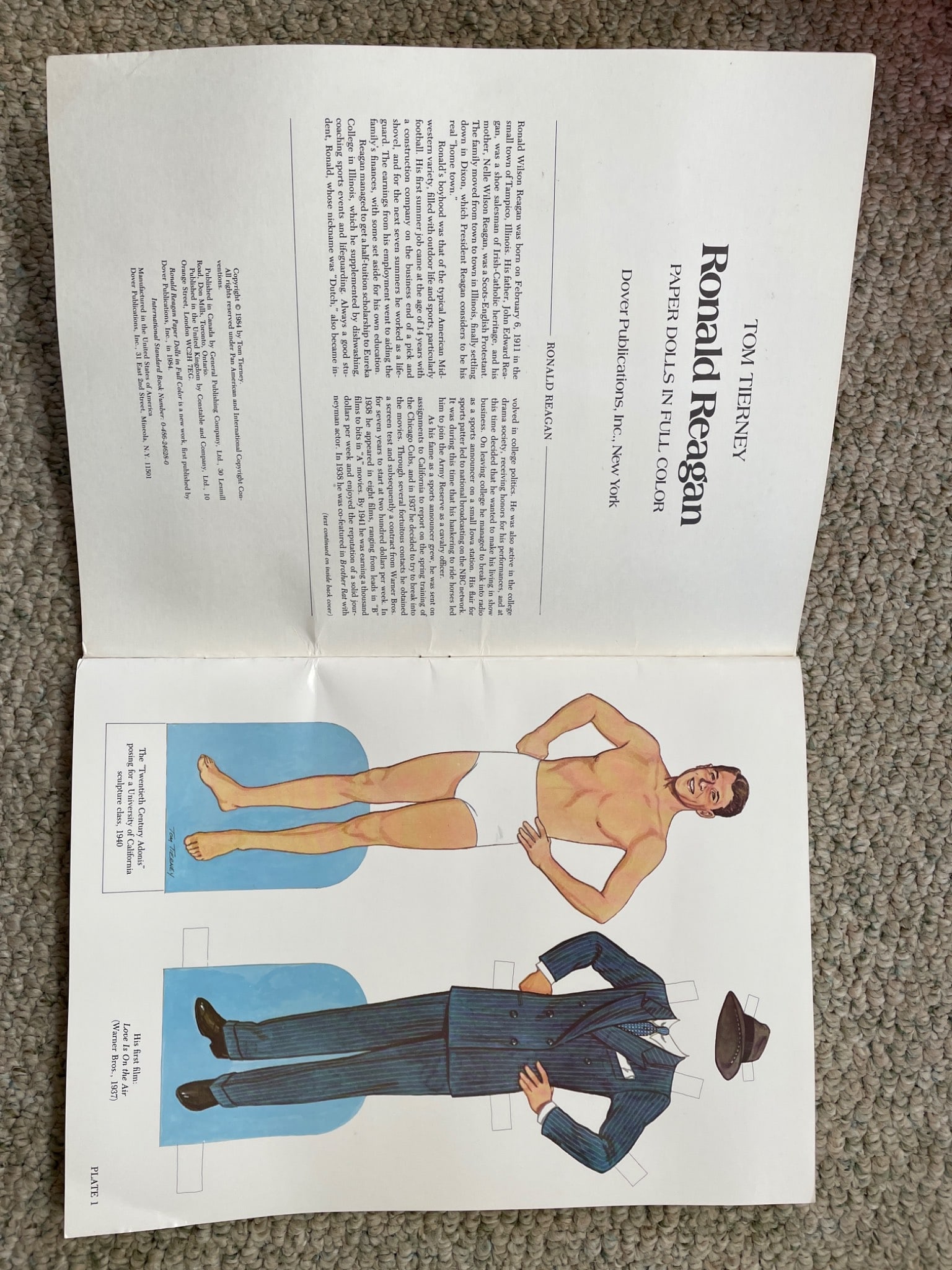 Tom Tierney Ronald Reagan Paper Dolls in Full Color - 3