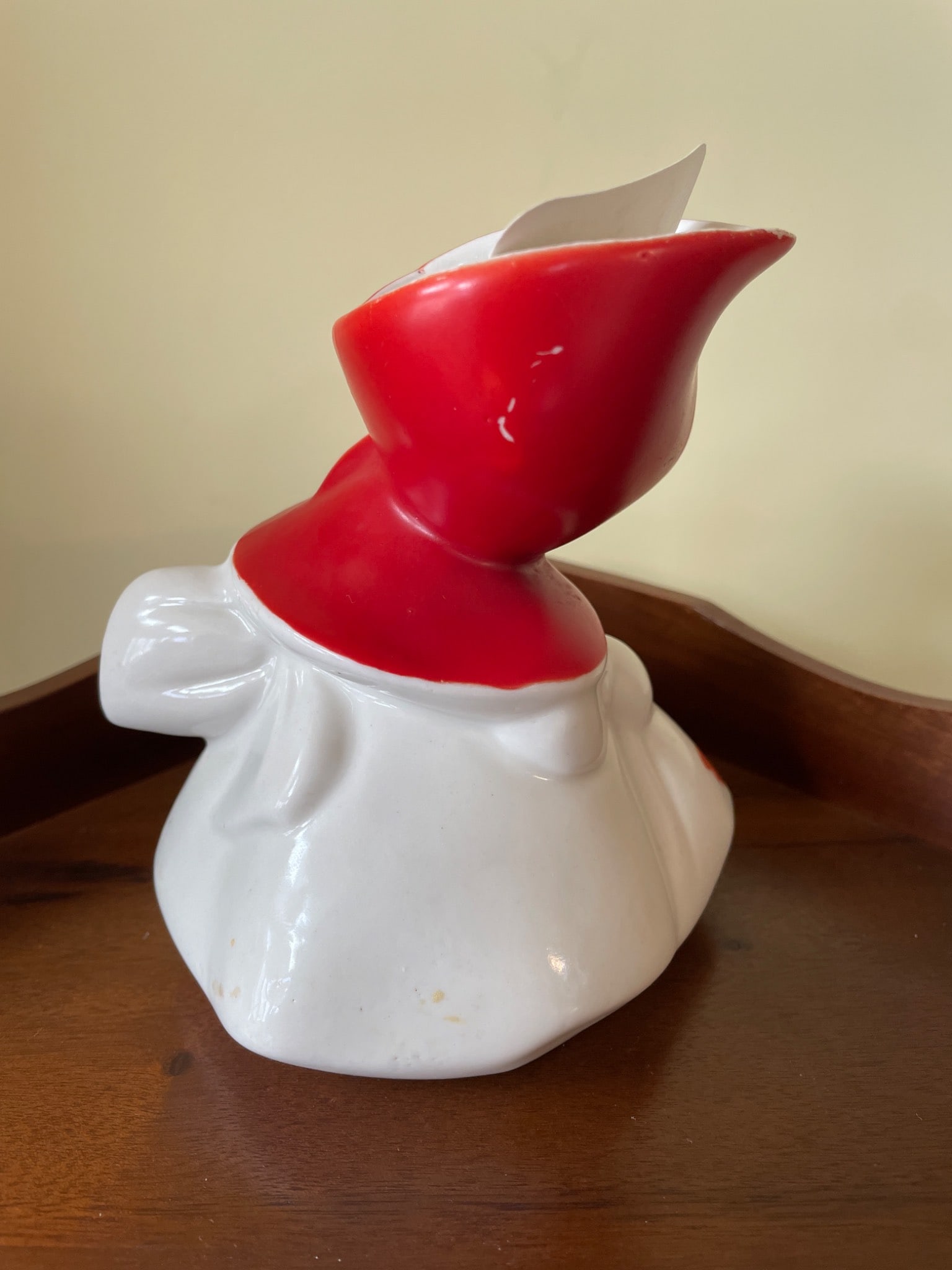 Porcelain Red Riding Hood Creamer, Hand-Painted, Unmarked - 4