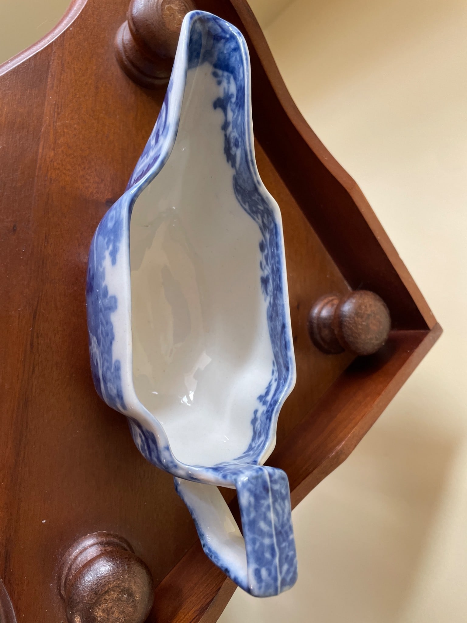 Copeland Spode Blue and White Transferware Gravy Boat, England - 5