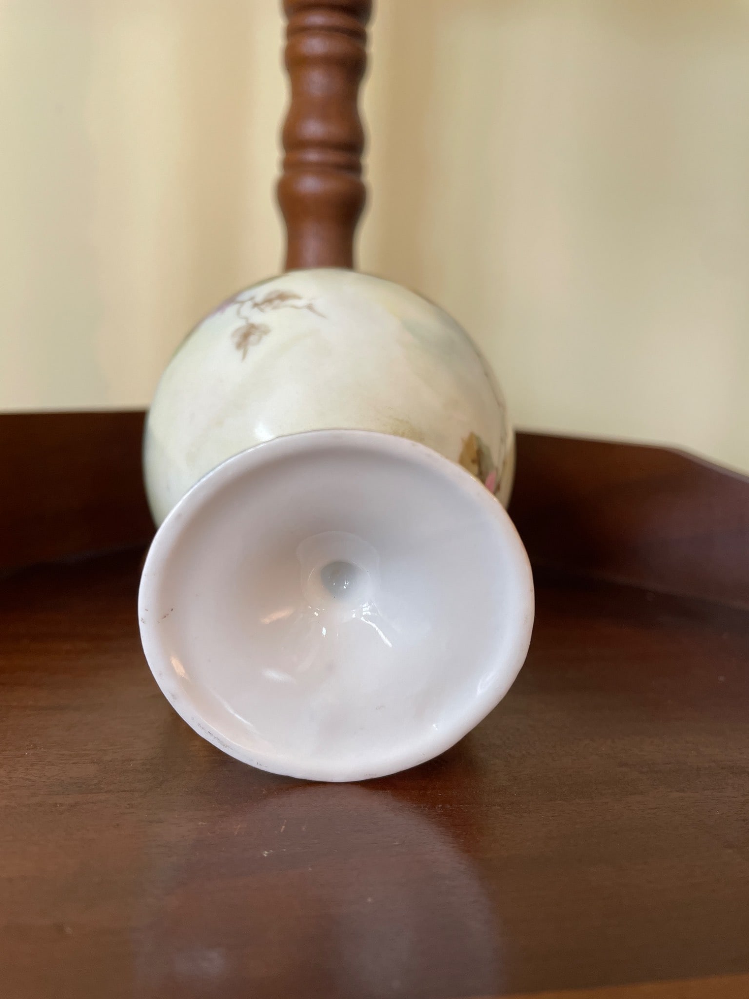 Porcelain Hand-Painted Pitcher with Floral Design and Gold Accents - 6