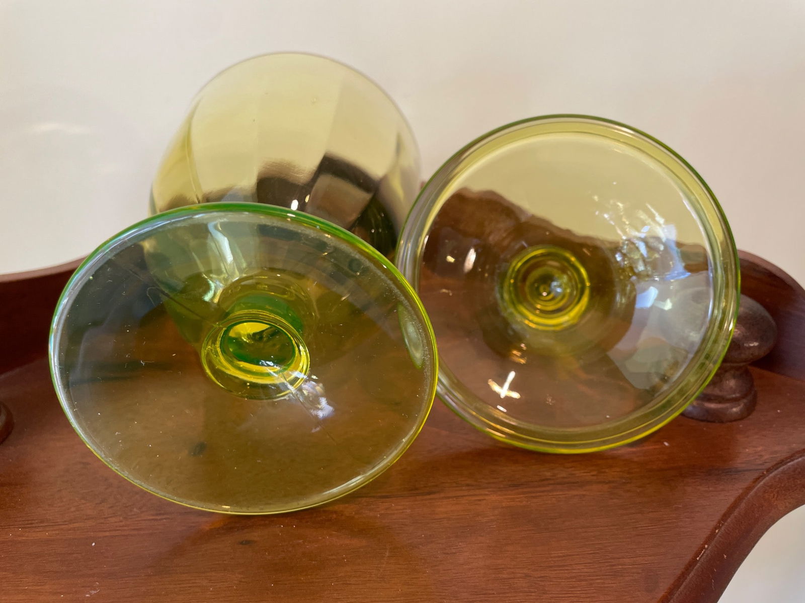 Green Glass Candy Dish with Lid and Pedestal Base - 8 Inches Tall - 5