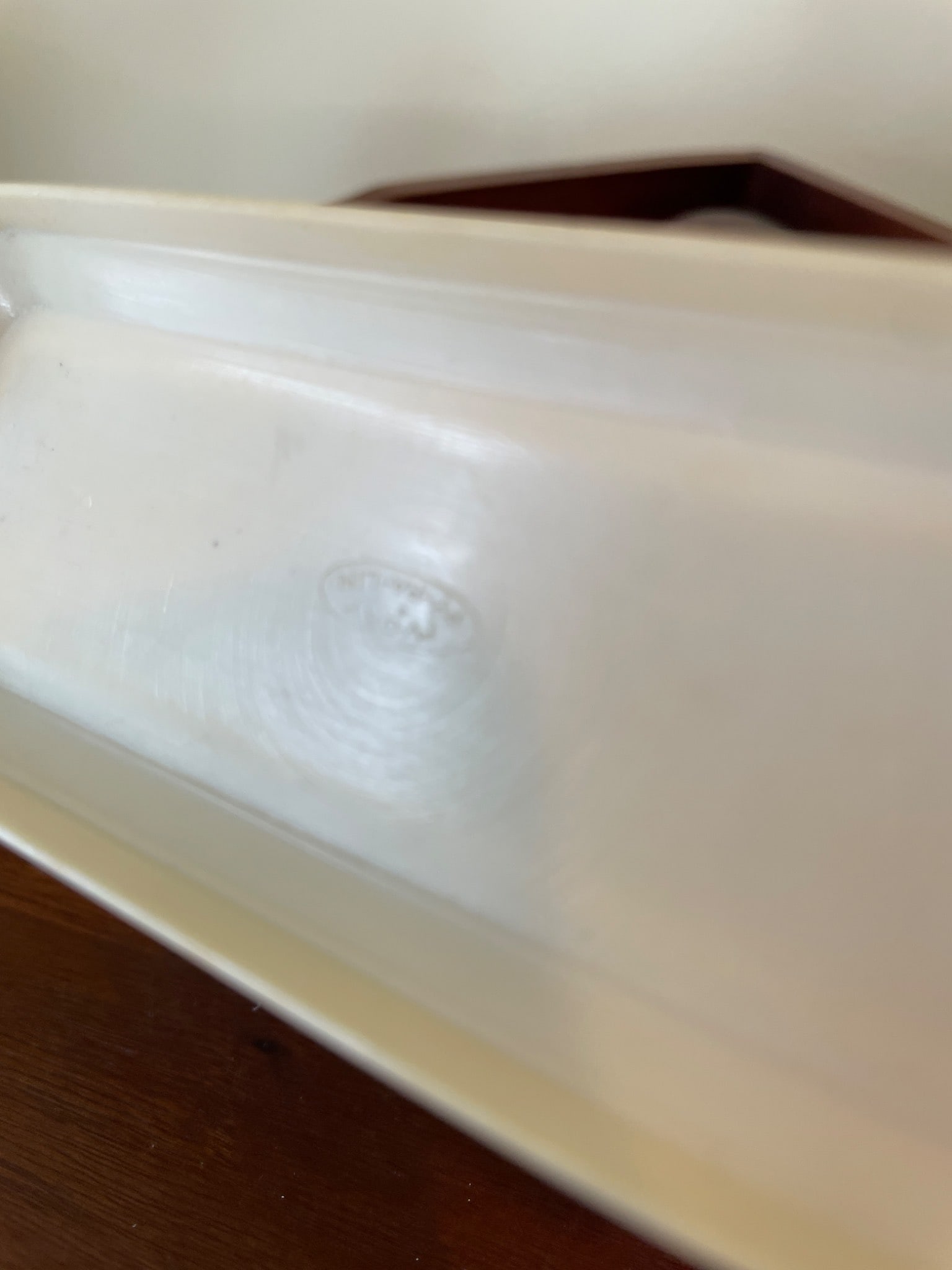 Frosted Glass Double Inkwell with Ivory-Colored Holder - 6