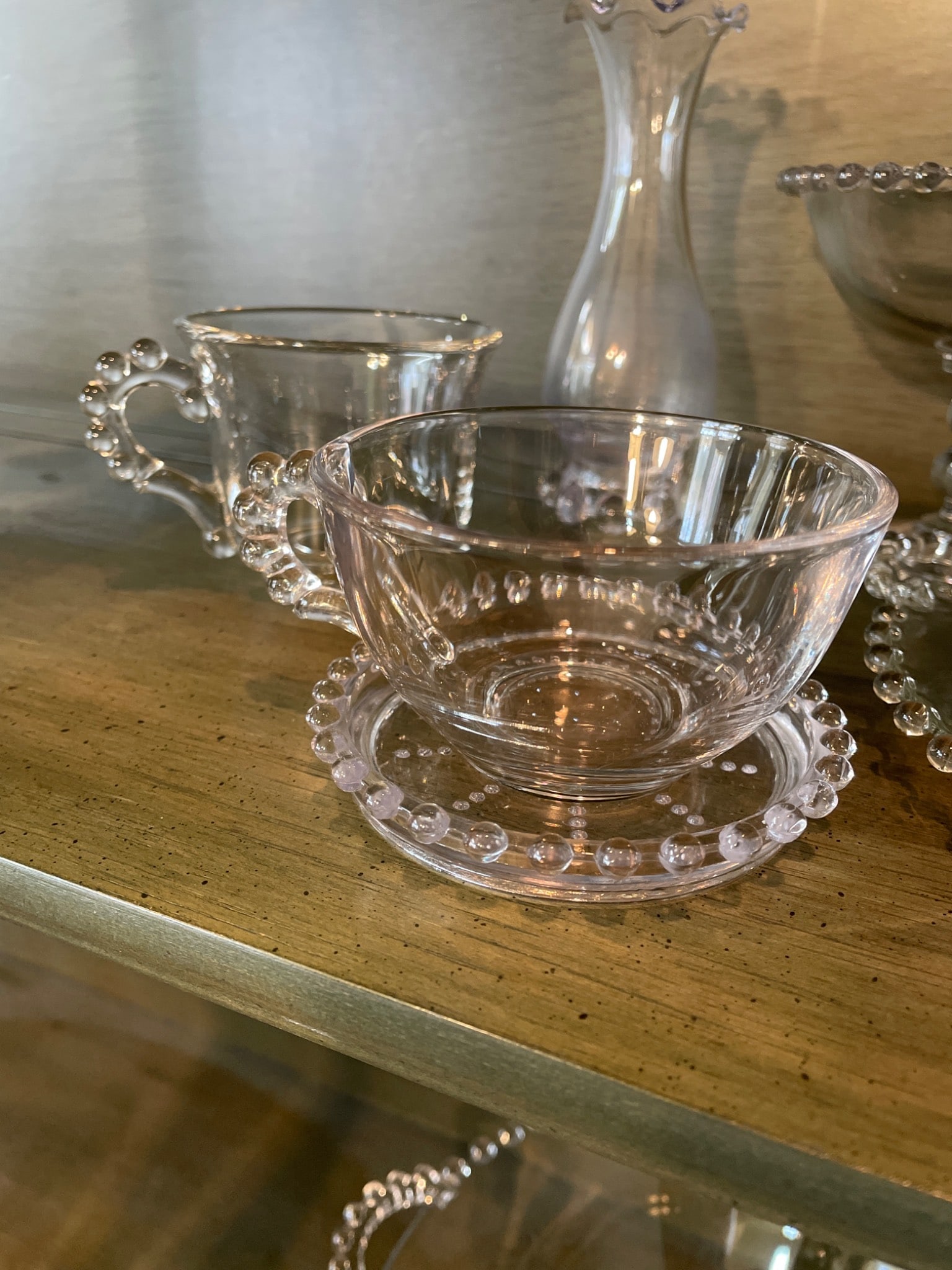 Glass Tableware with Beaded Edging - 3