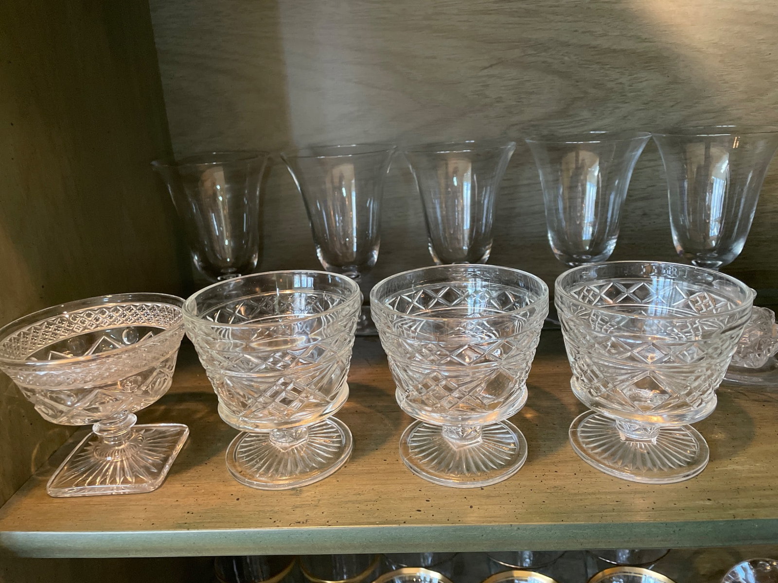 Various Etched and Cut Glassware Including Goblets and Bowls - 4