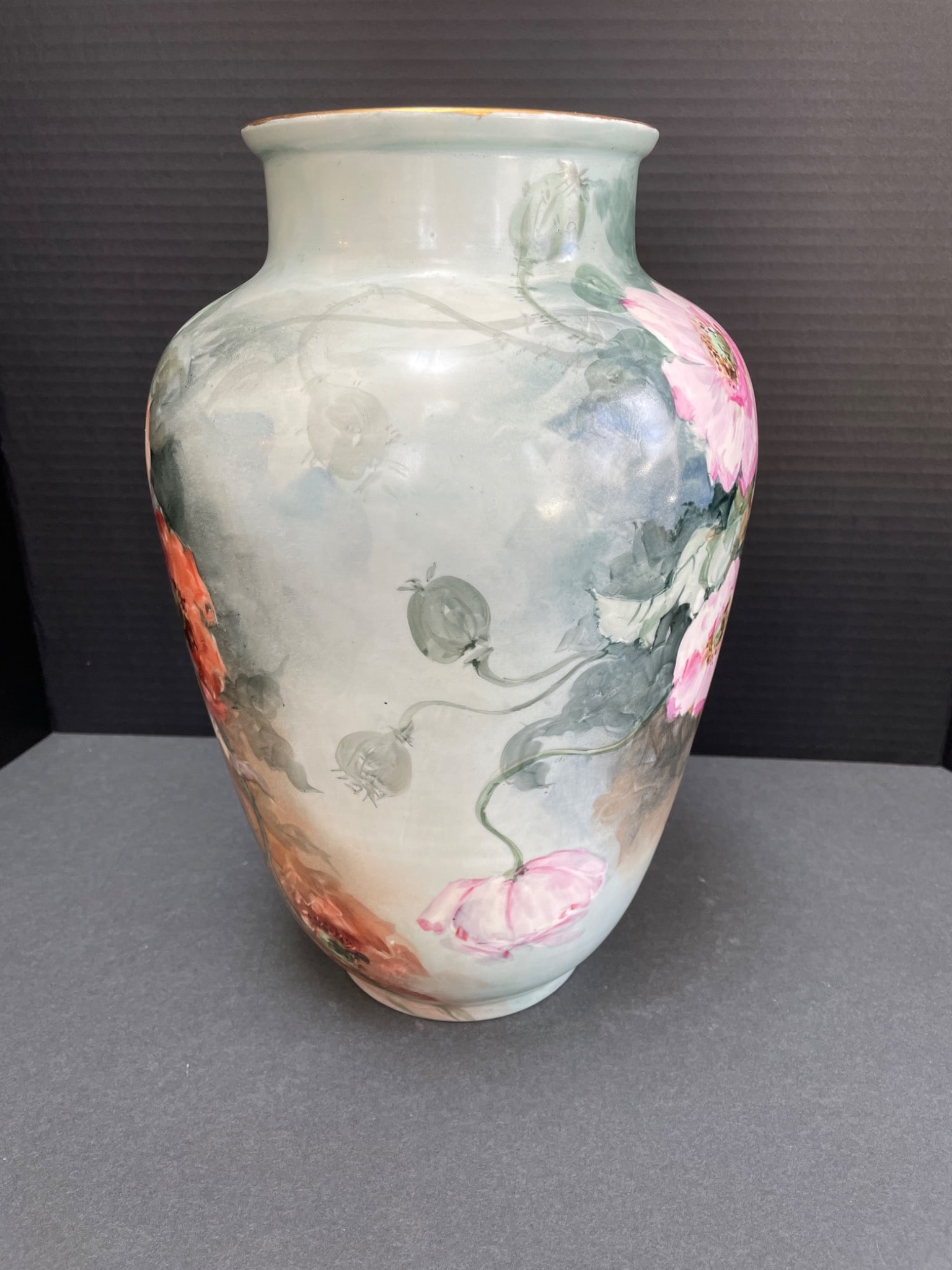 D&C France Handpainted Porcelain Vase with Floral Design - 4