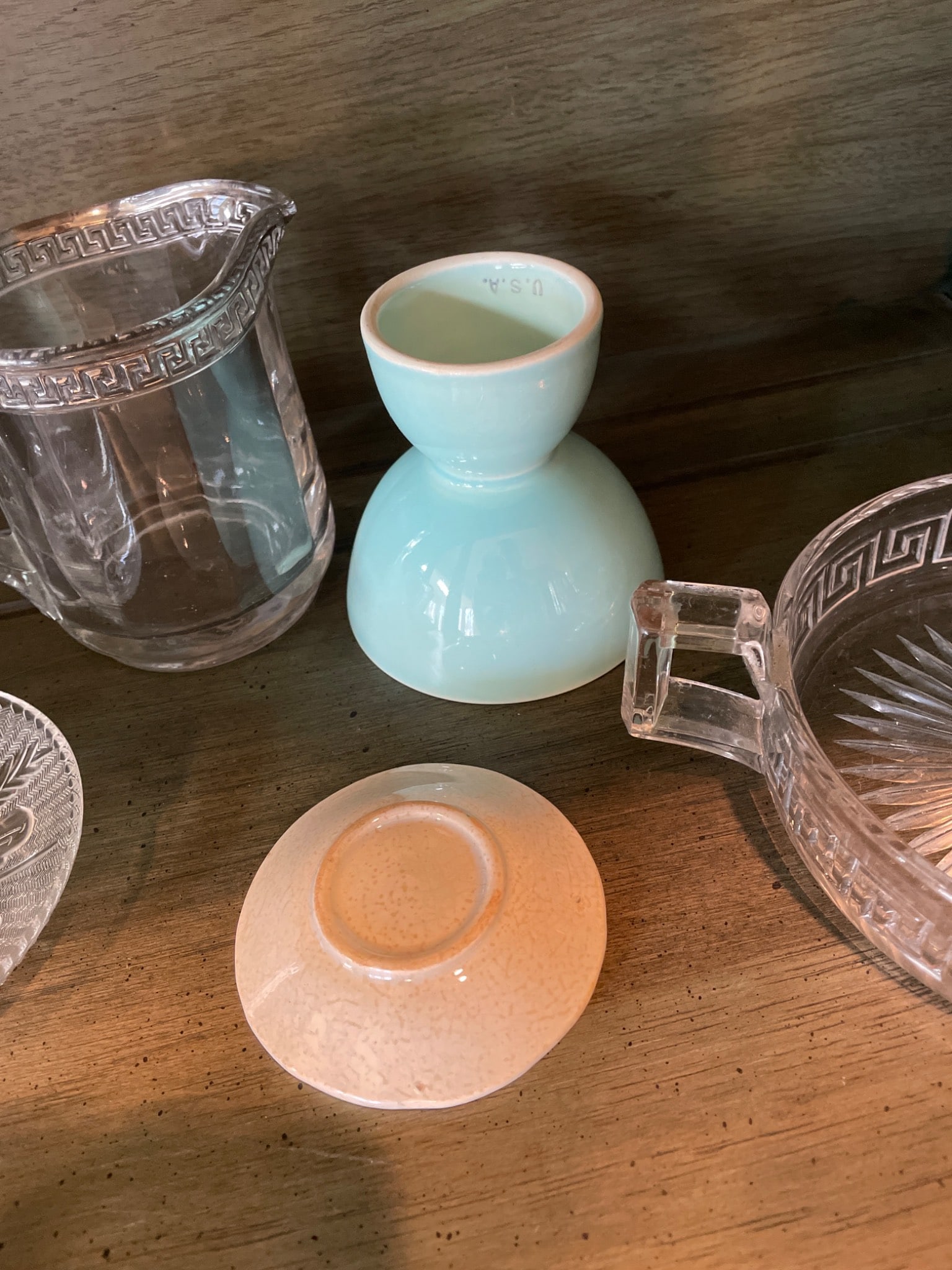 Glass and Ceramic Tableware Featuring Clear and Colored Pieces - 2