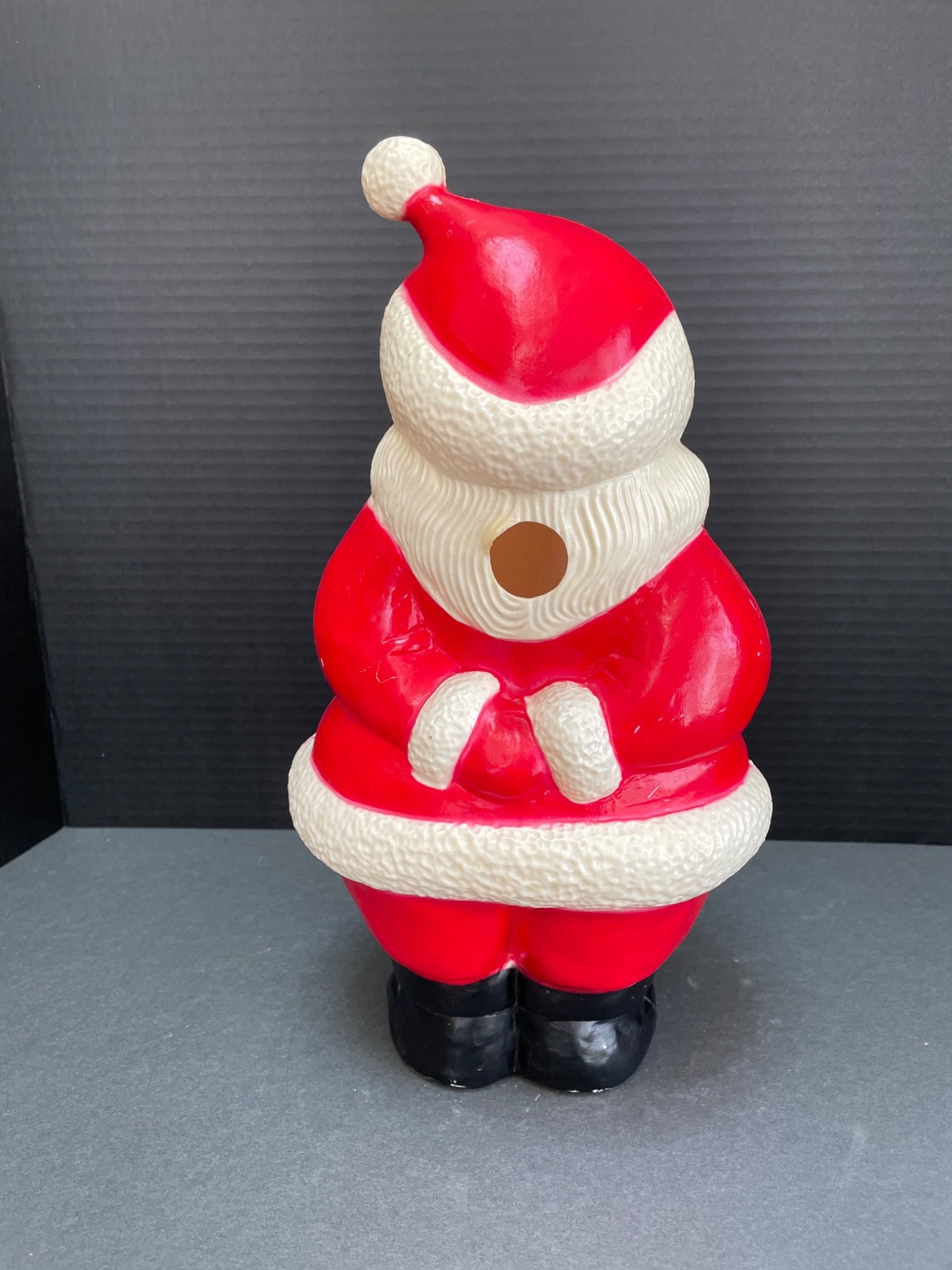 Plastic Santa Claus Blow Mold Decoration with Light Hole - 3