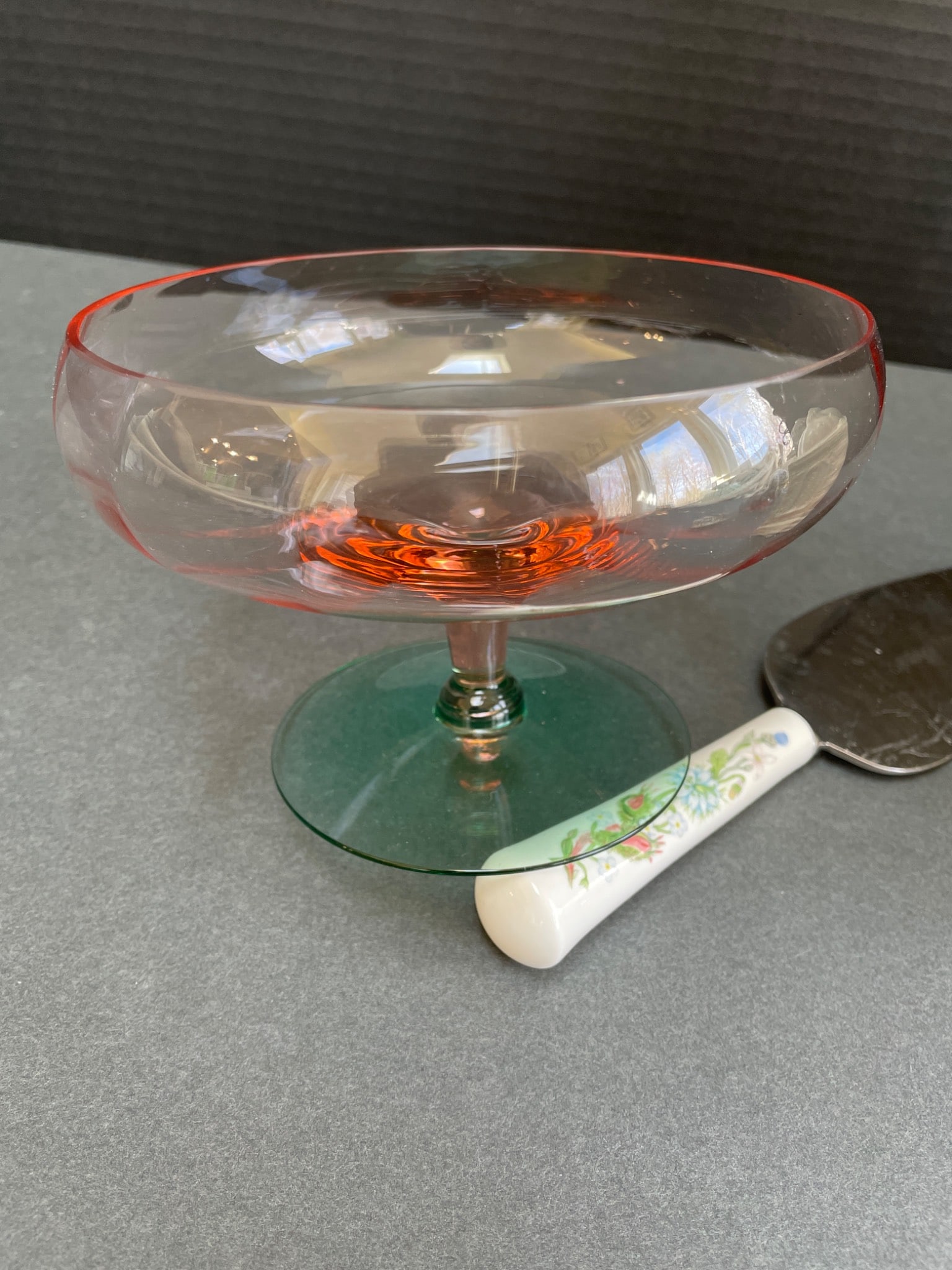 Ceramic Candle Holder, Cake Server, and Glass Dessert Dish - 5