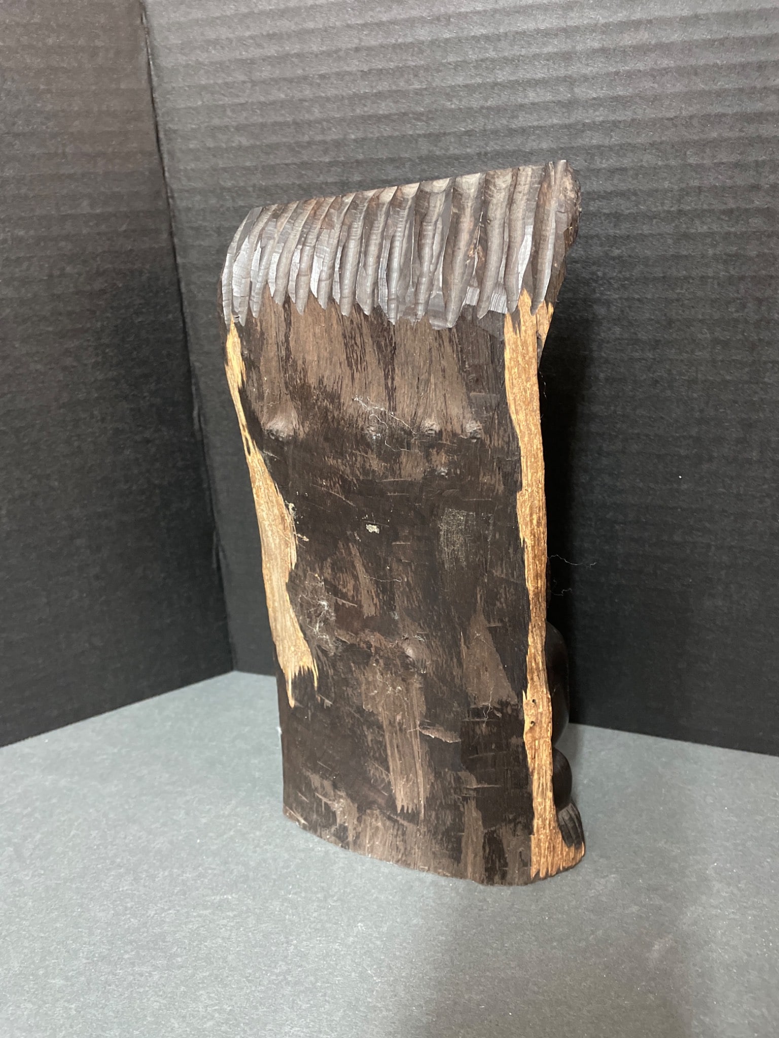 Hand-Carved Wooden Figurine Depicting Group Scene, 12 Inches Tall - 4