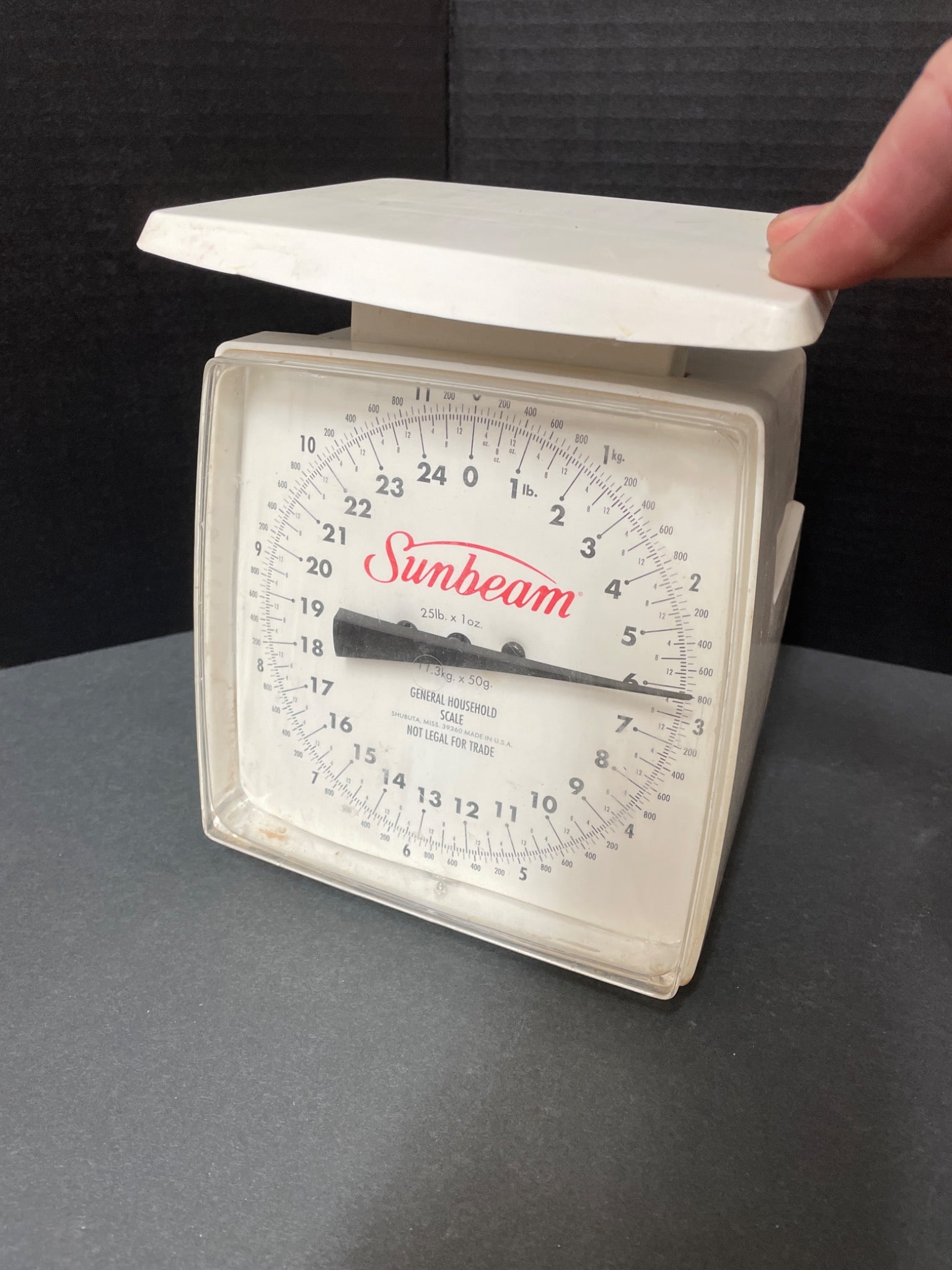 Sunbeam 25 lb / 12 kg Mechanical Dial Scale - 5