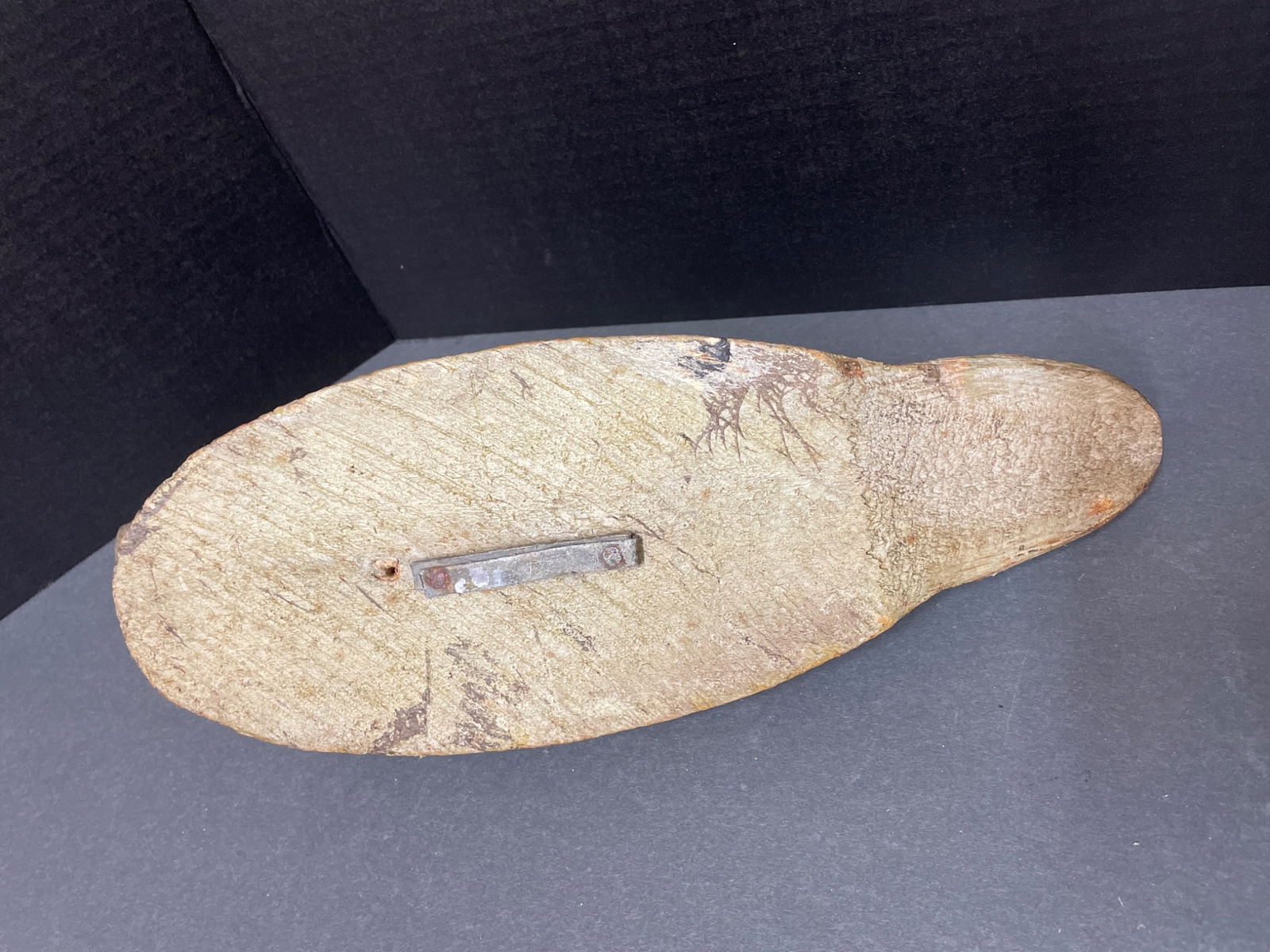 Wooden Duck Decoy With Weighted Base and Carved Detailing - 3