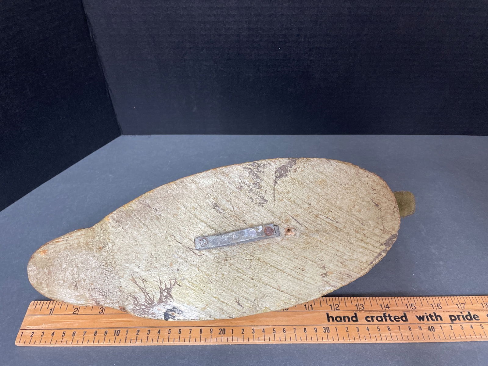 Wooden Duck Decoy With Weighted Base and Carved Detailing - 4