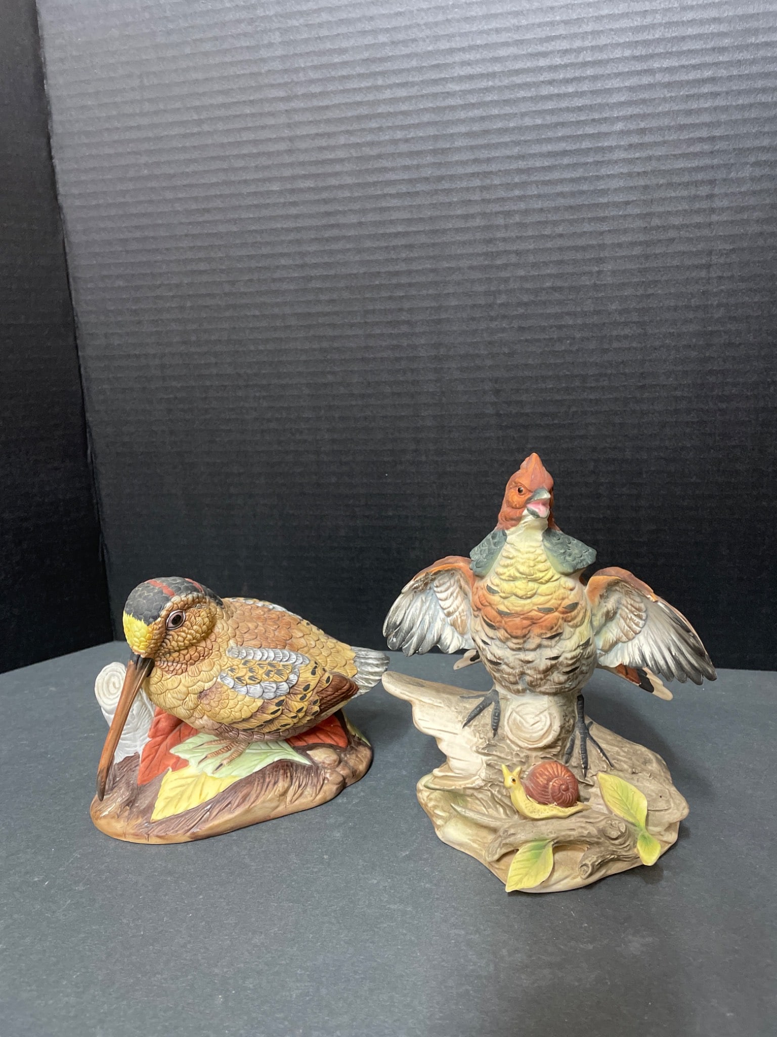 Hand-Painted Porcelain Bird Figurines - Marked - 3