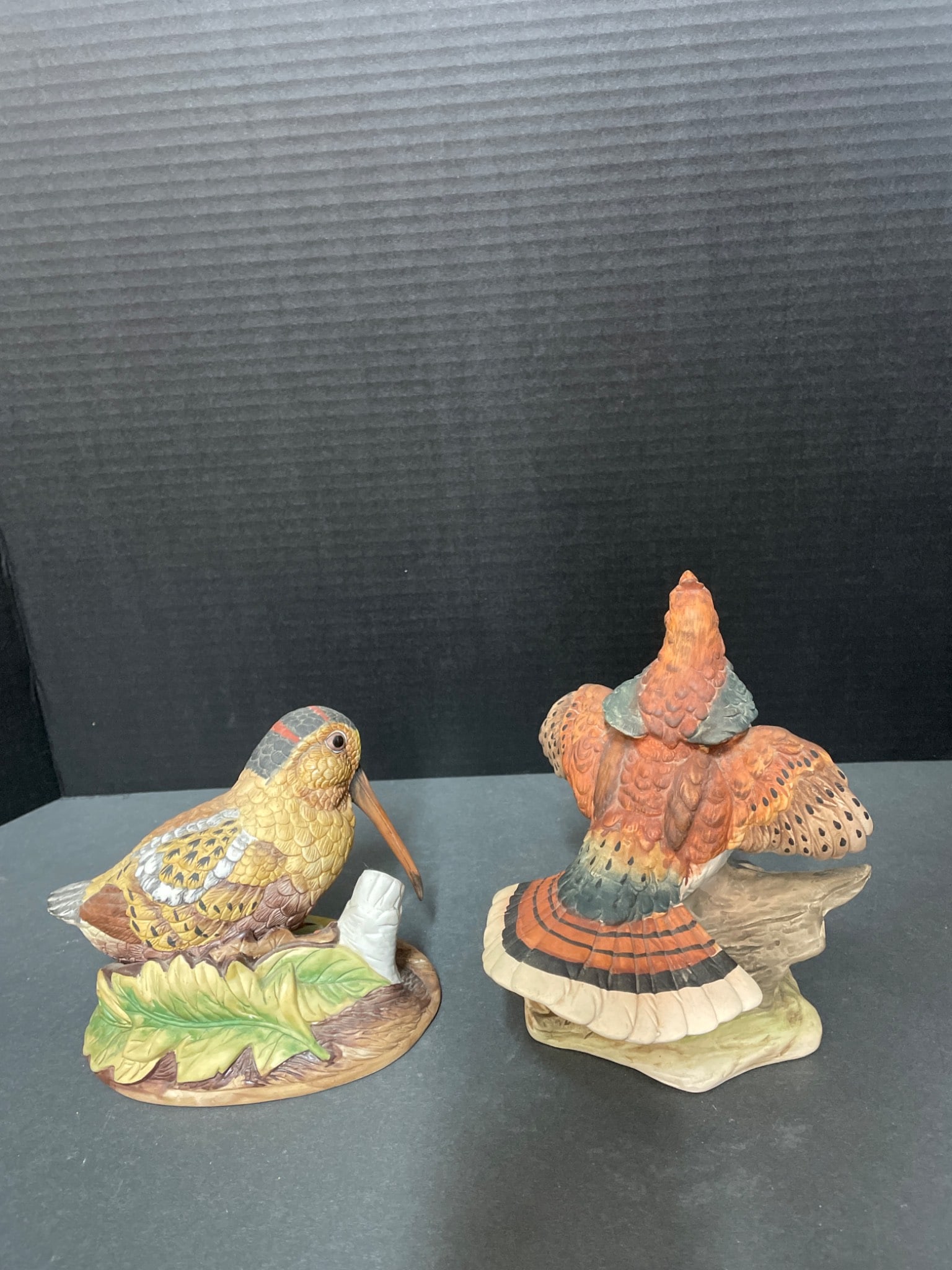 Hand-Painted Porcelain Bird Figurines - Marked - 4