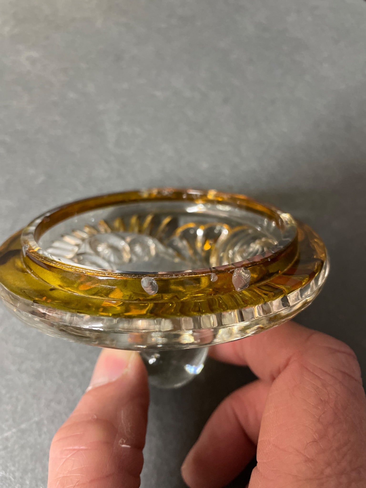 Glass Lidded Container With Etched Details and Floral Accents - 4