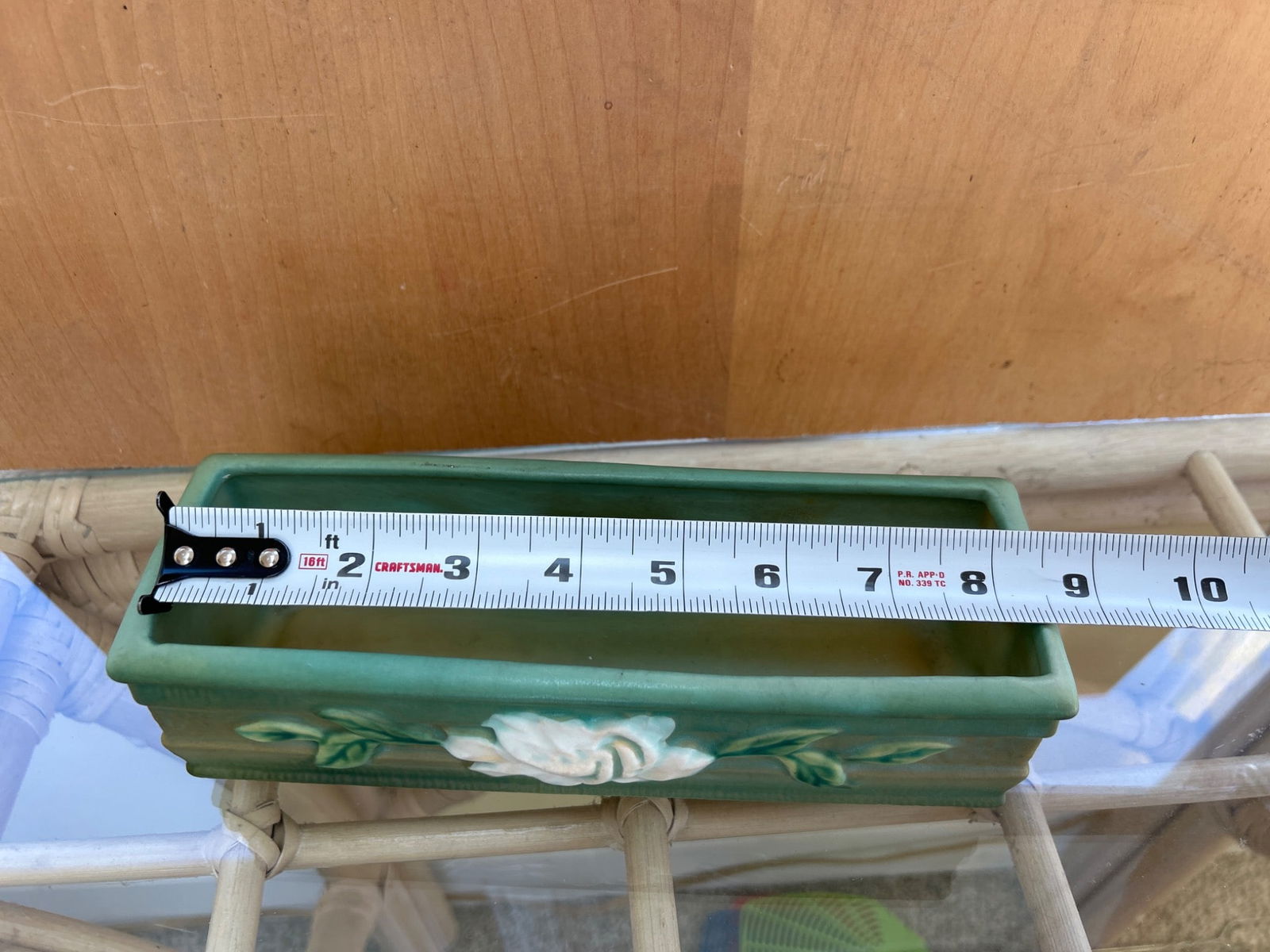 Rectangular Ceramic Planter, USA, Model 653-8 - 4