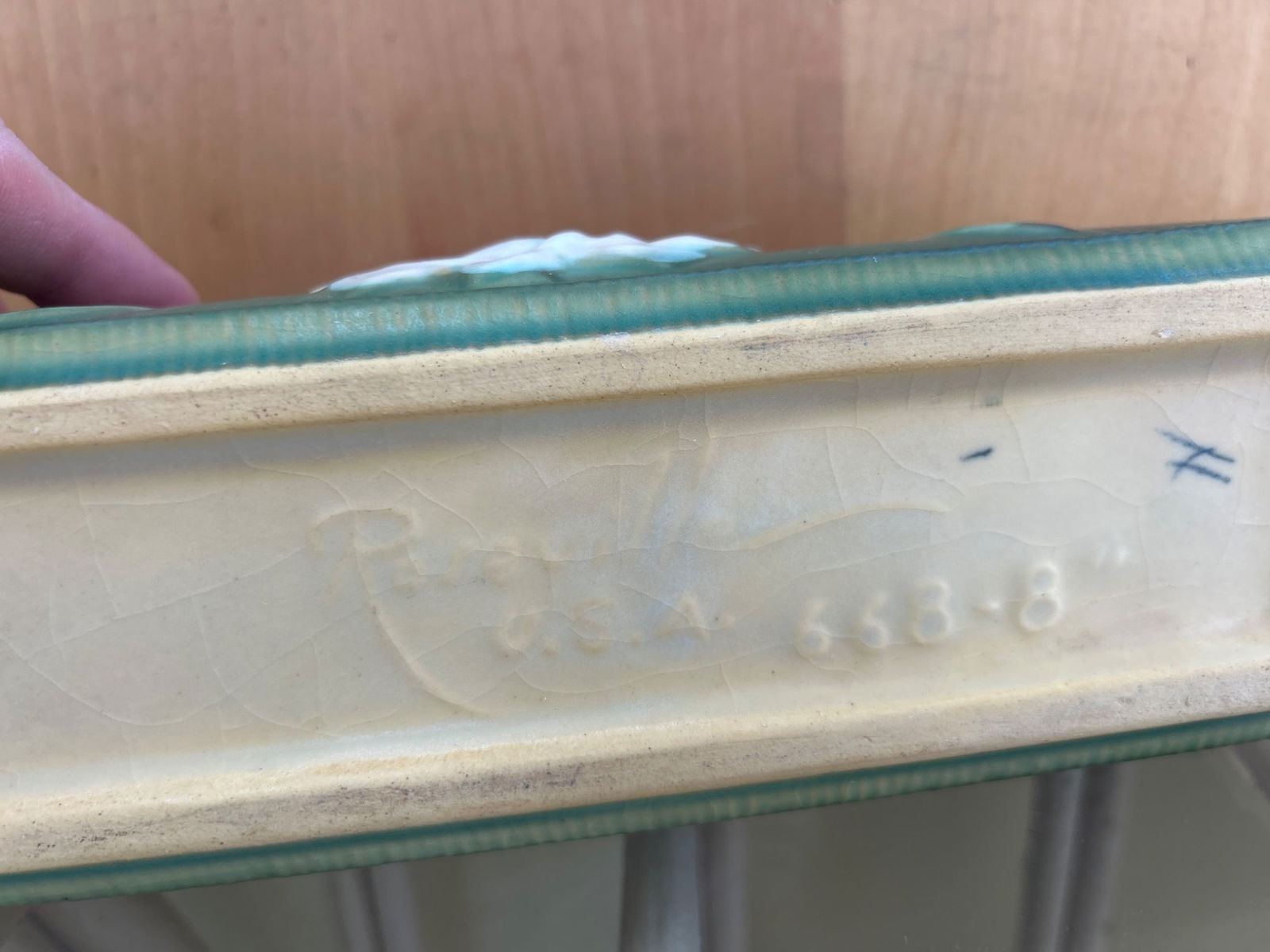 Rectangular Ceramic Planter, USA, Model 653-8 - 6