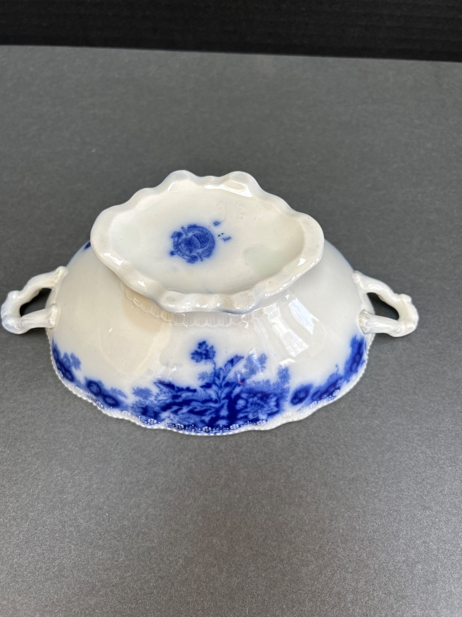 Albany-Royal Semi-Porcelain Footed Two-Handled Bowl by F&G - 5
