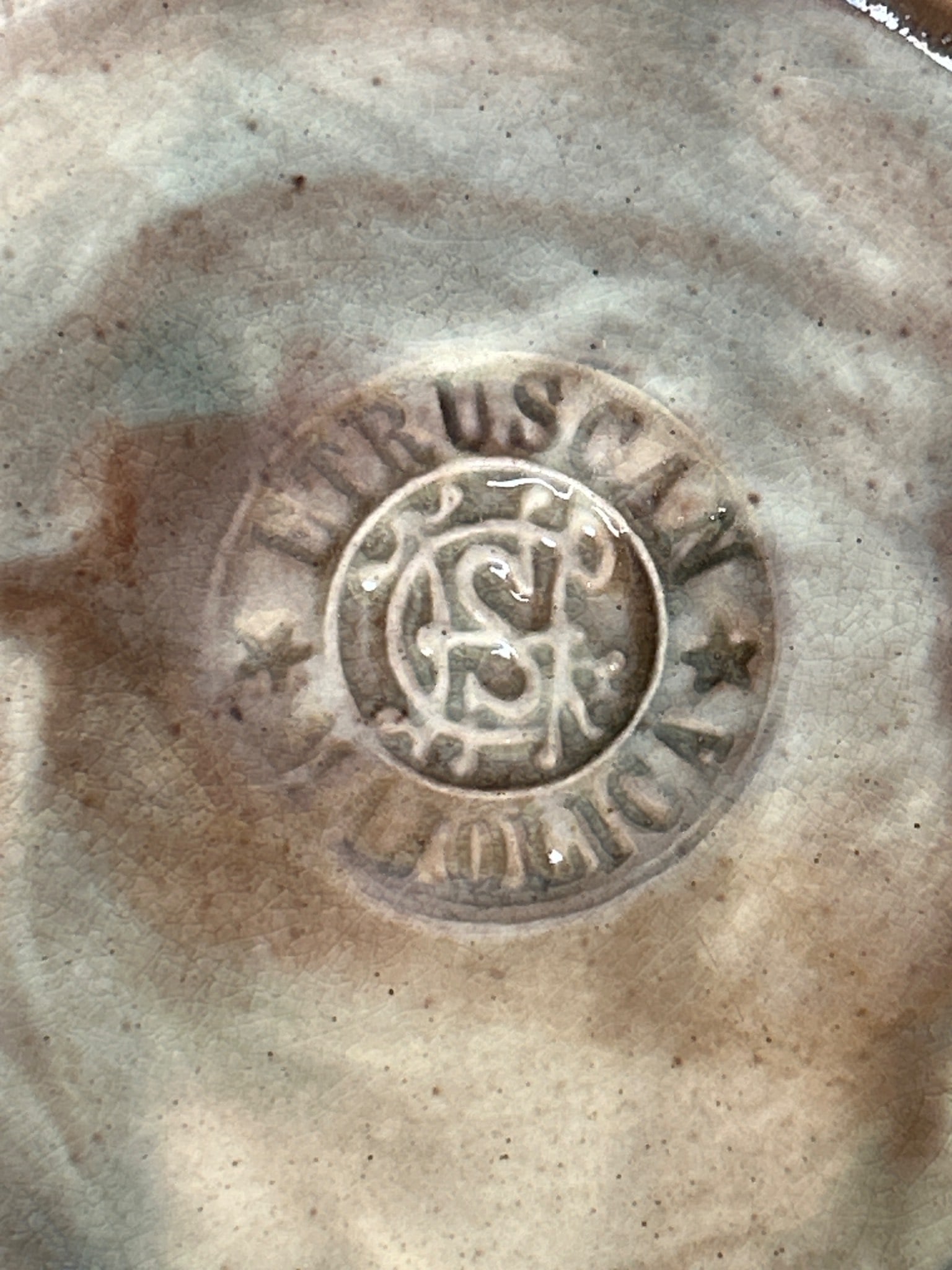 Etruscan Majolica Plate With Floral Relief Motif - 4