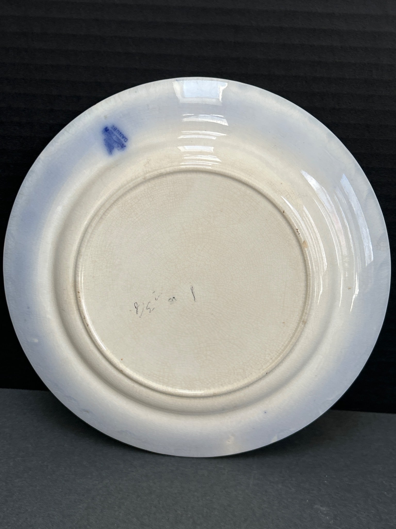 Allerton England 'Danube' Dinner Plate with Blue Floral Rim - 2