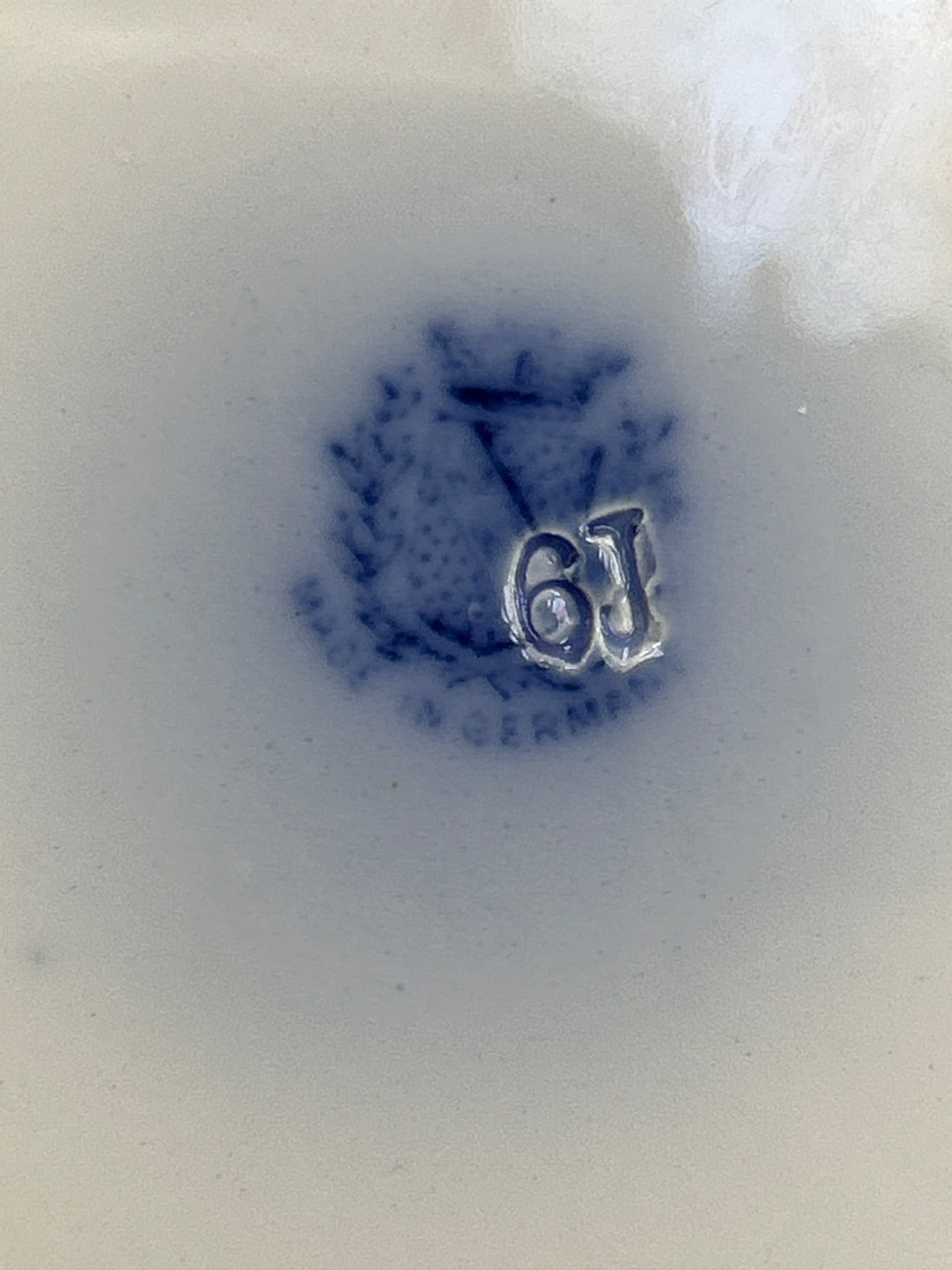 Flow Blue Transferware Plate with Floral Design - 3