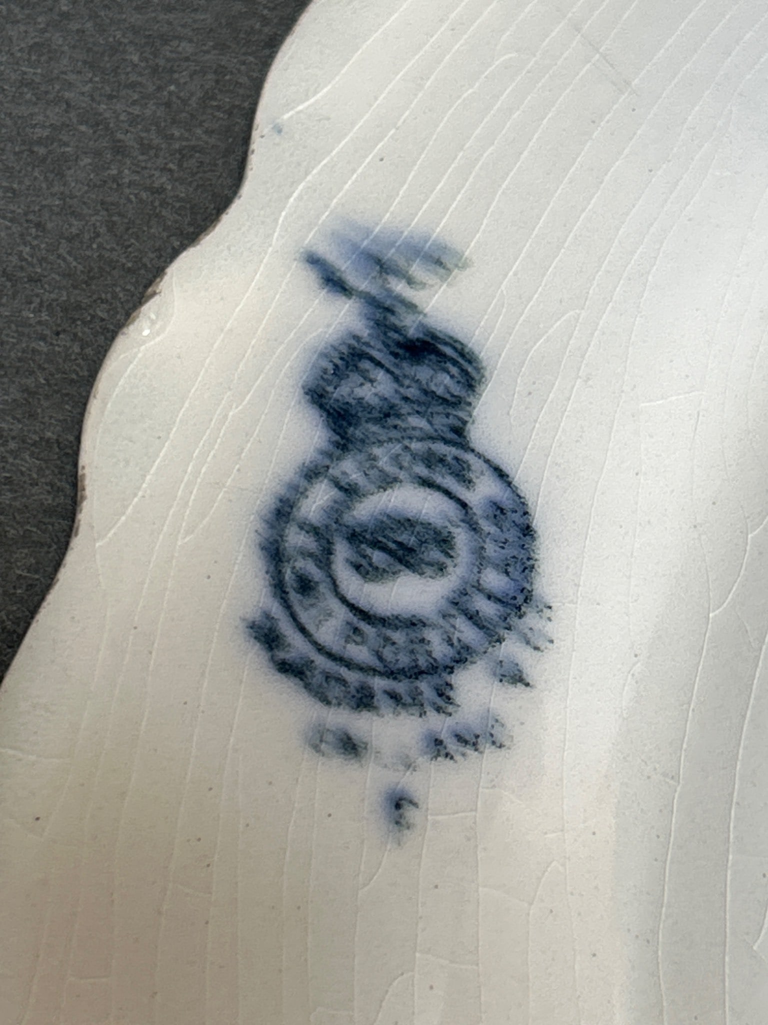 9-Inch Blue and White Floral Ceramic Plate with Scalloped Edges - 4