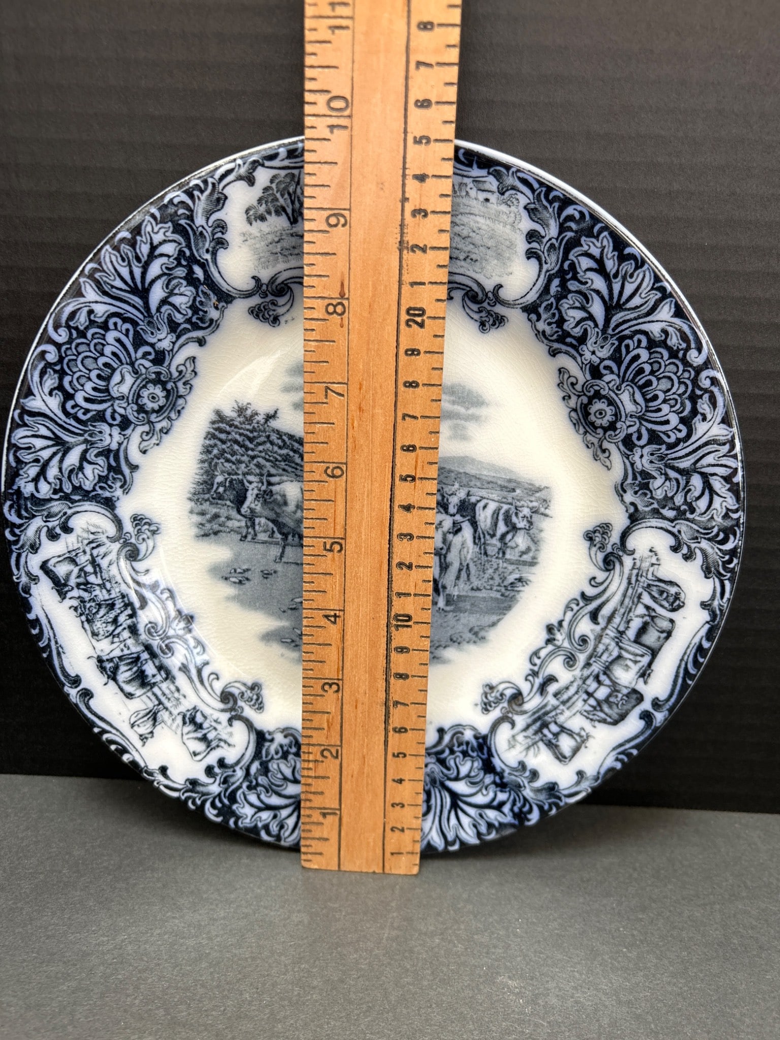 Wedgwood & Co Blue and White Transferware Plate with Scenic Design - 2