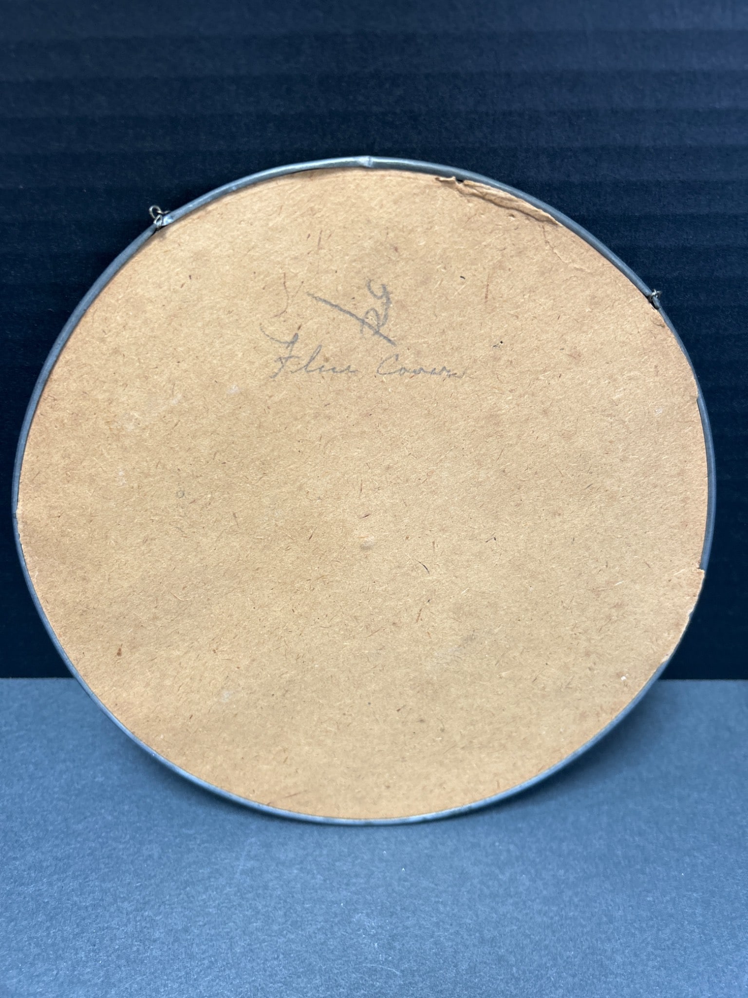 Circular Porcelain Plaque With Hand-Painted Portrait - 4