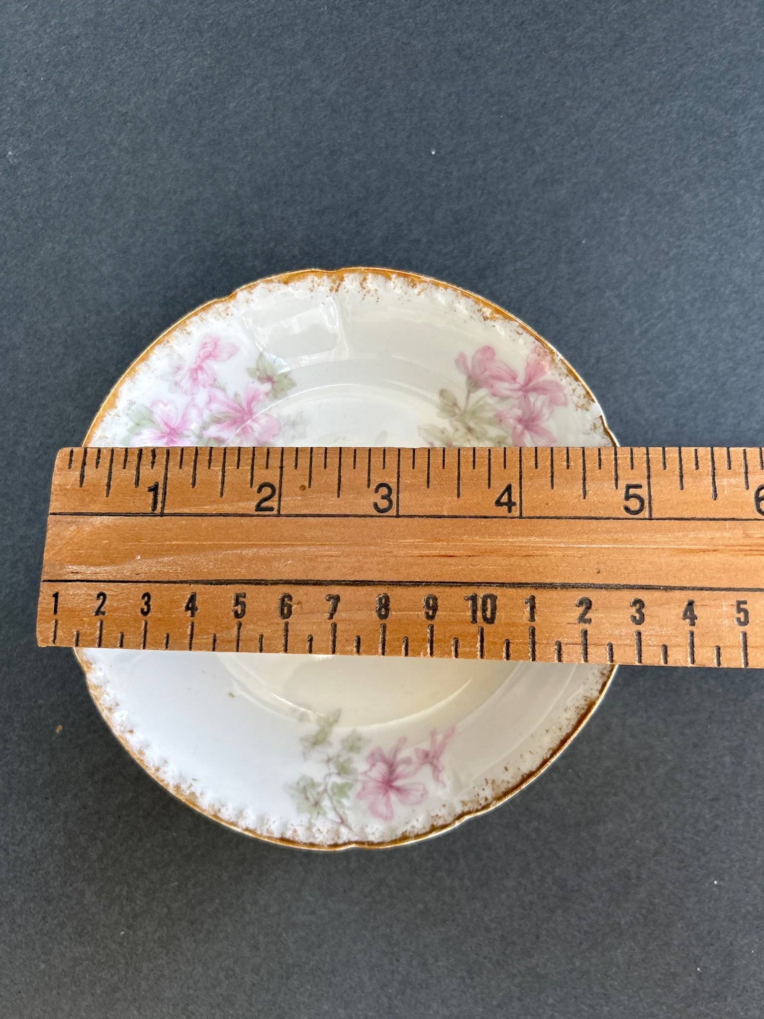 GDA Limoges Floral Porcelain Saucer, 4.5 Inches - 2