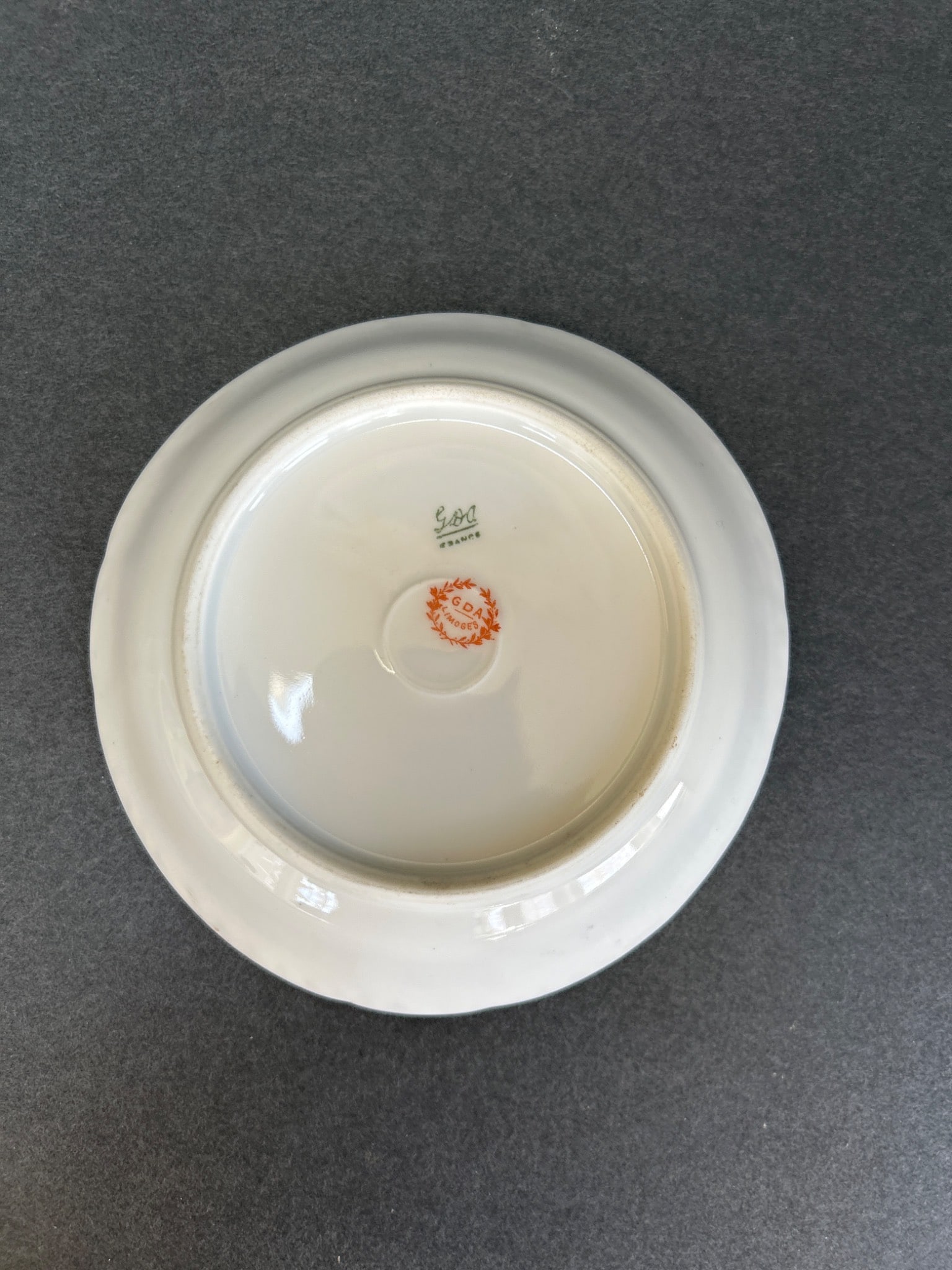 GDA Limoges Floral Porcelain Saucer, 4.5 Inches - 3