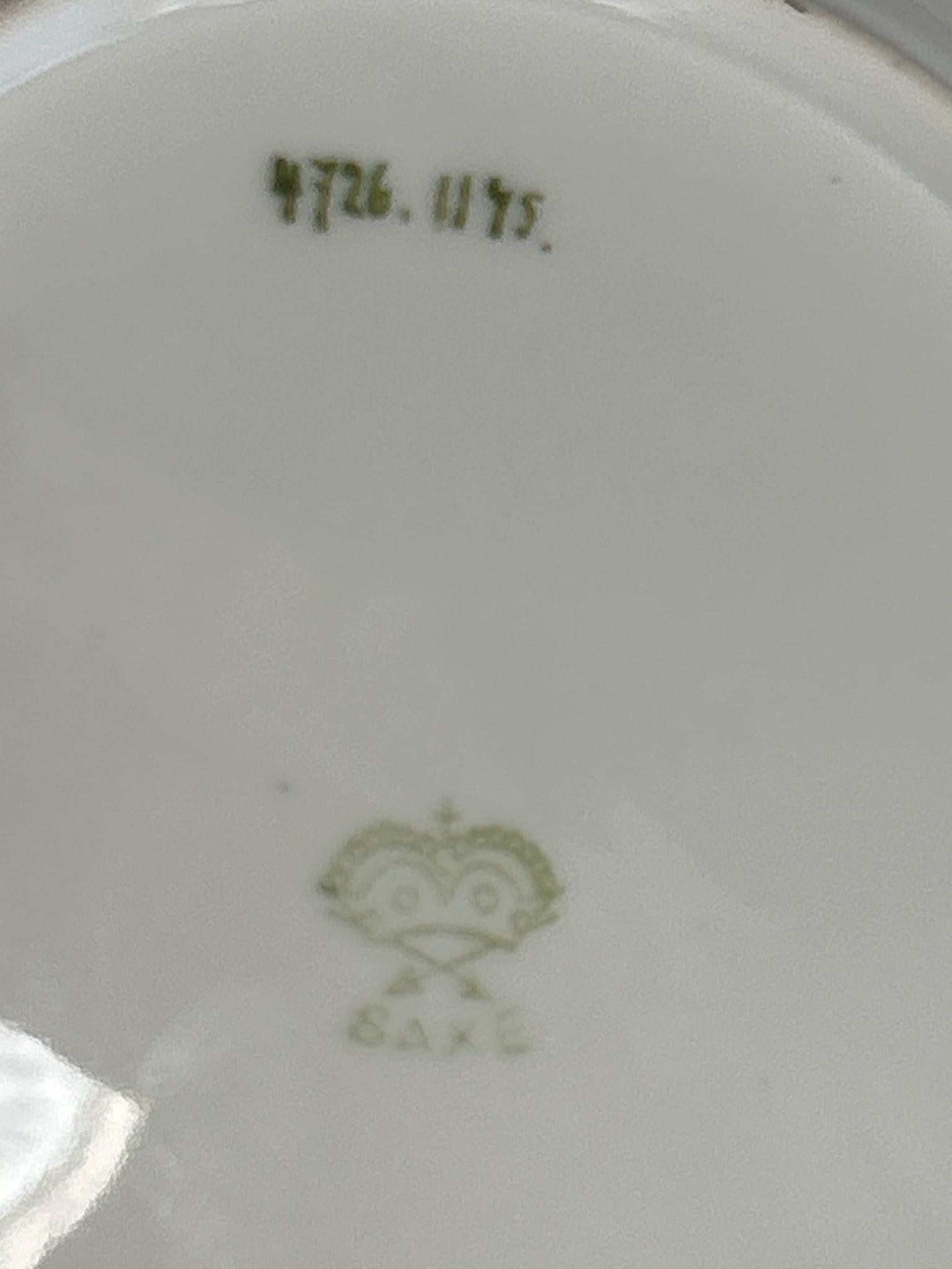 7 Saxe Porcelain Plates with Fruit and Leaf Pattern Design - 12