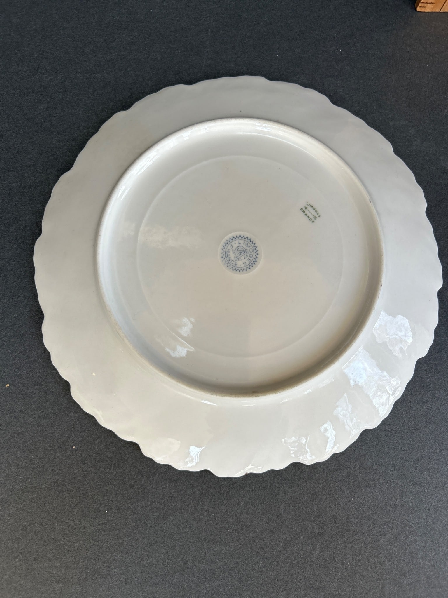 Limoges France Decorative Porcelain Plate With Cherub Design - 3