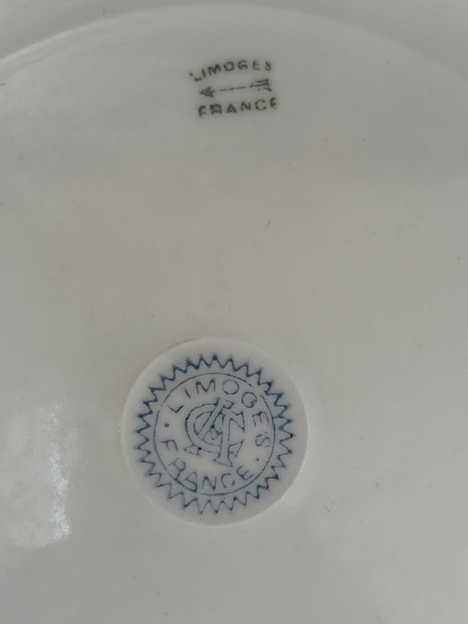 Limoges France Decorative Porcelain Plate With Cherub Design - 4