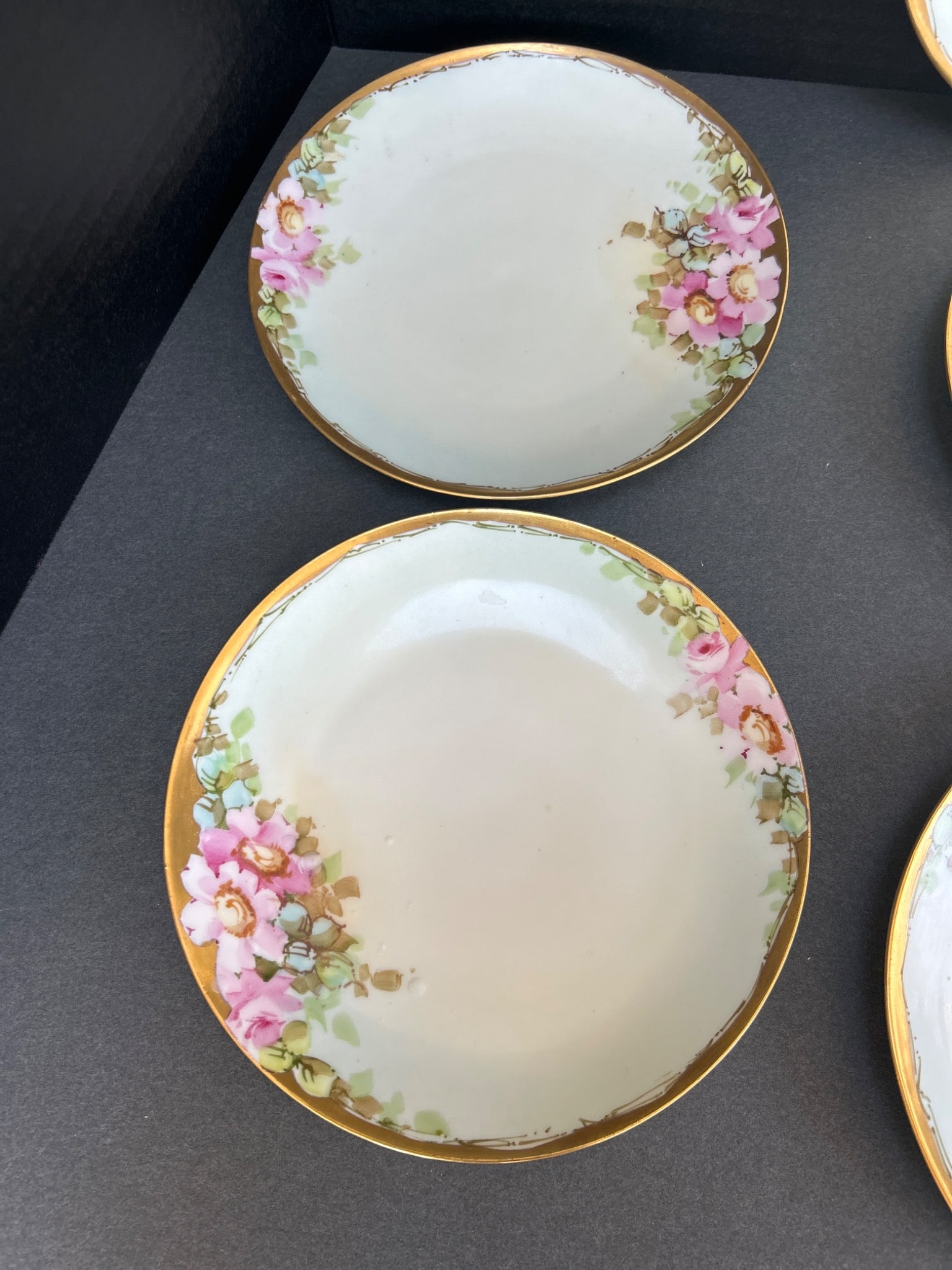 J&C Bavaria Porcelain Dessert Plates with Matching Serving Dish, 7-Piece Set - 6