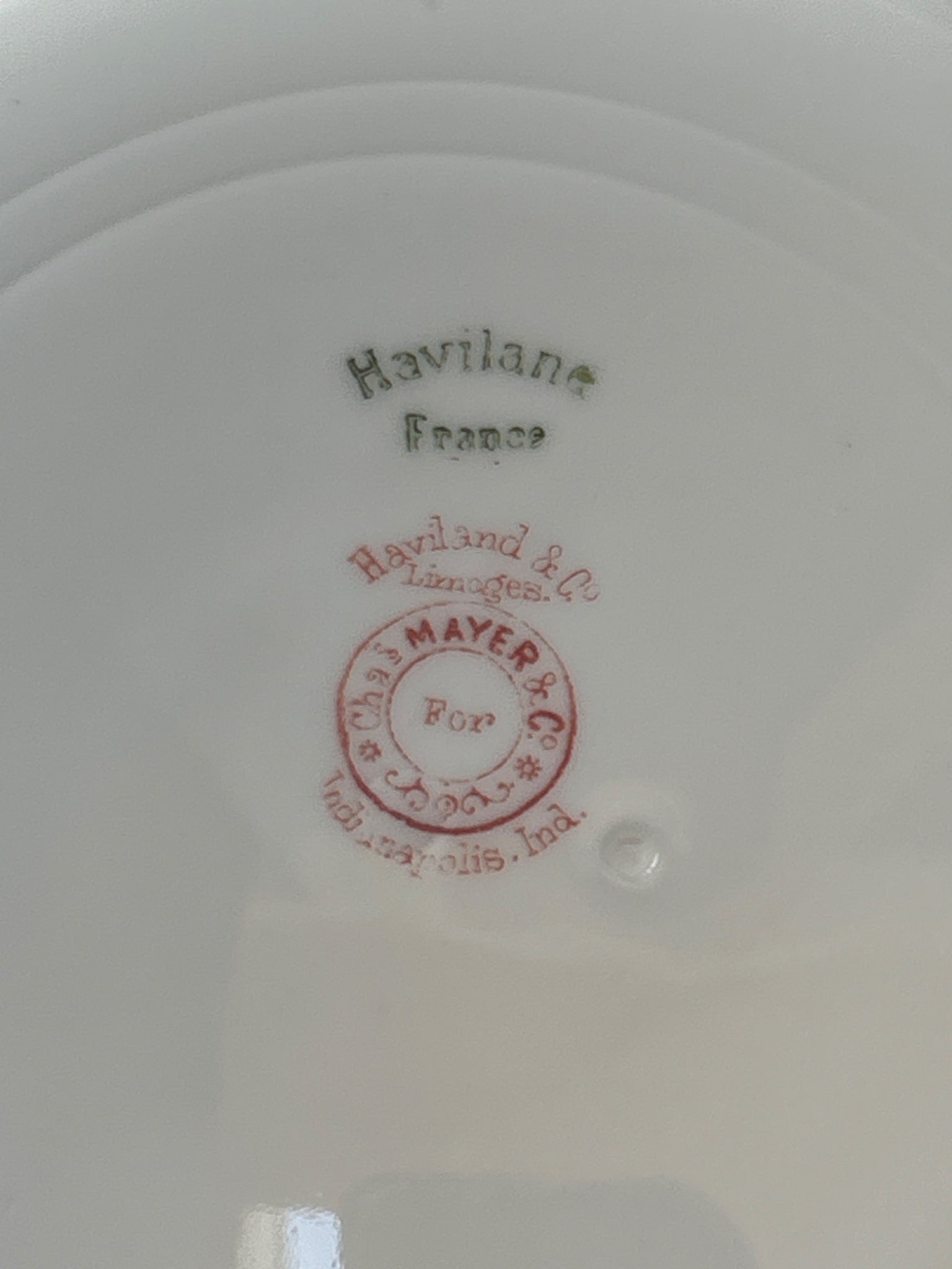 Haviland & Co. France Porcelain Plate With Mayer & Co. Mark - 3