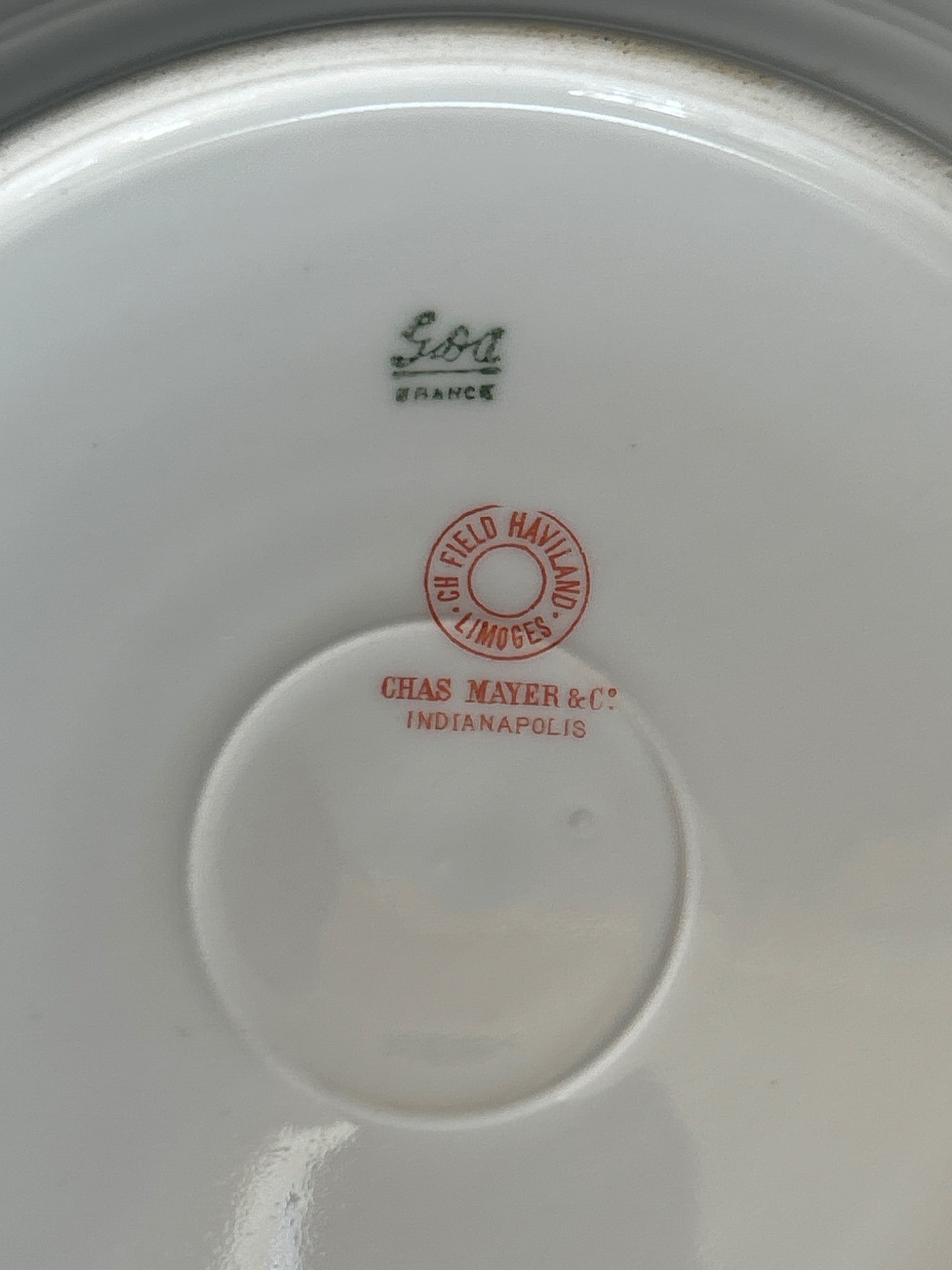 Haviland France Plate with Floral Design Marked 'Chas Mayer & Co' - 4