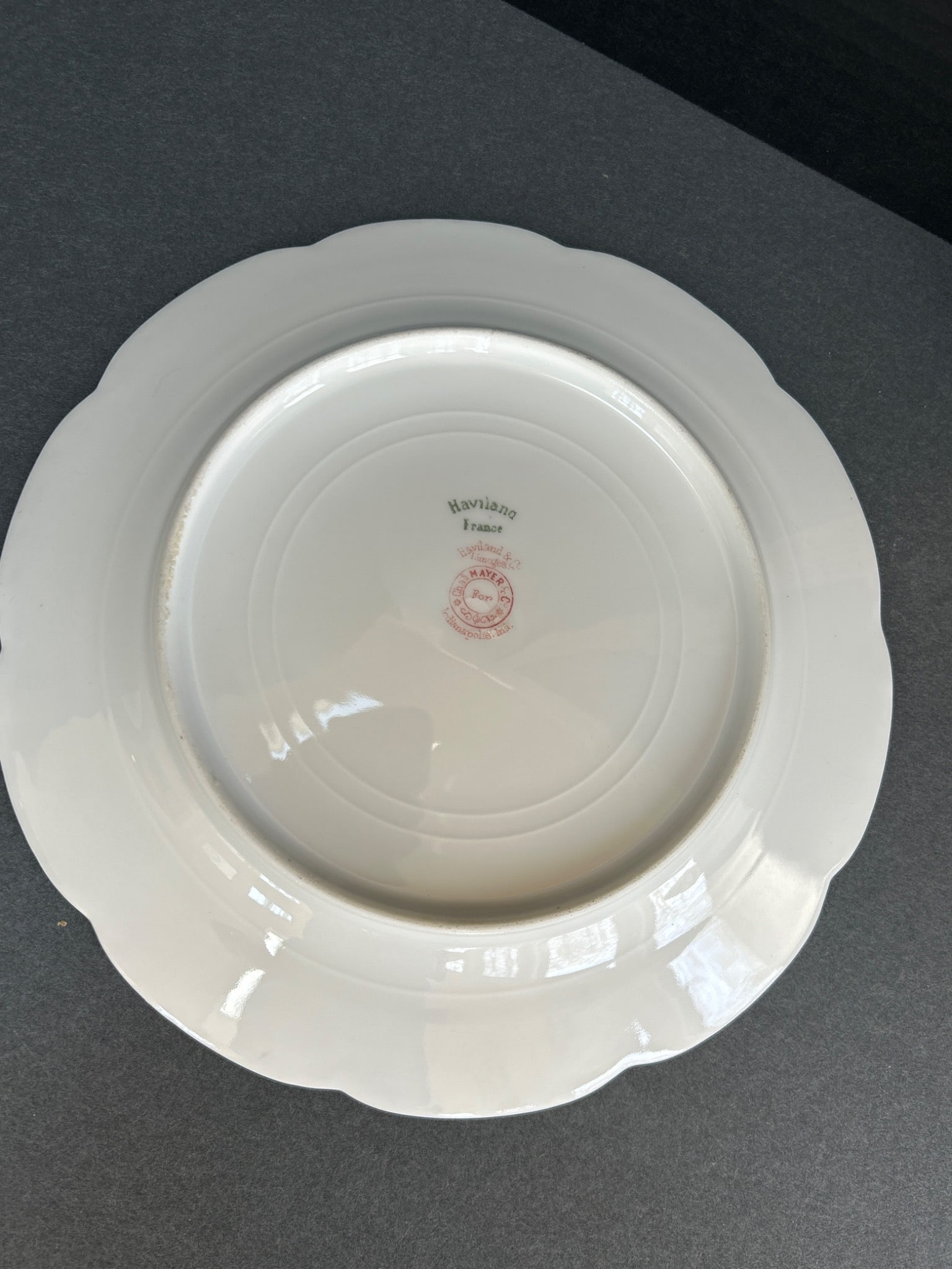 Haviland France Plate with Pink Floral Design and Gold Trim - 3